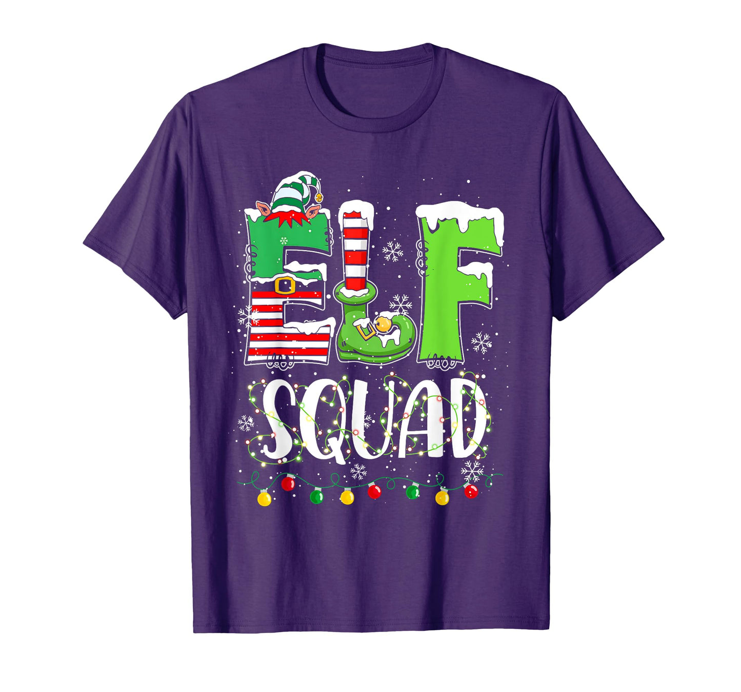 Elf Family Christmas Matching Pajamas Funny Xmas Elf Squad T-Shirt