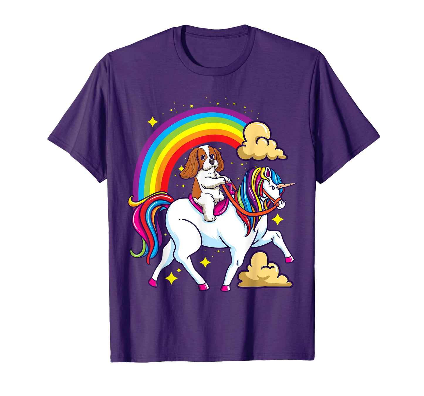 Cavalier King Charles Spaniel Ruby and Unicorn Gifts T-Shirt