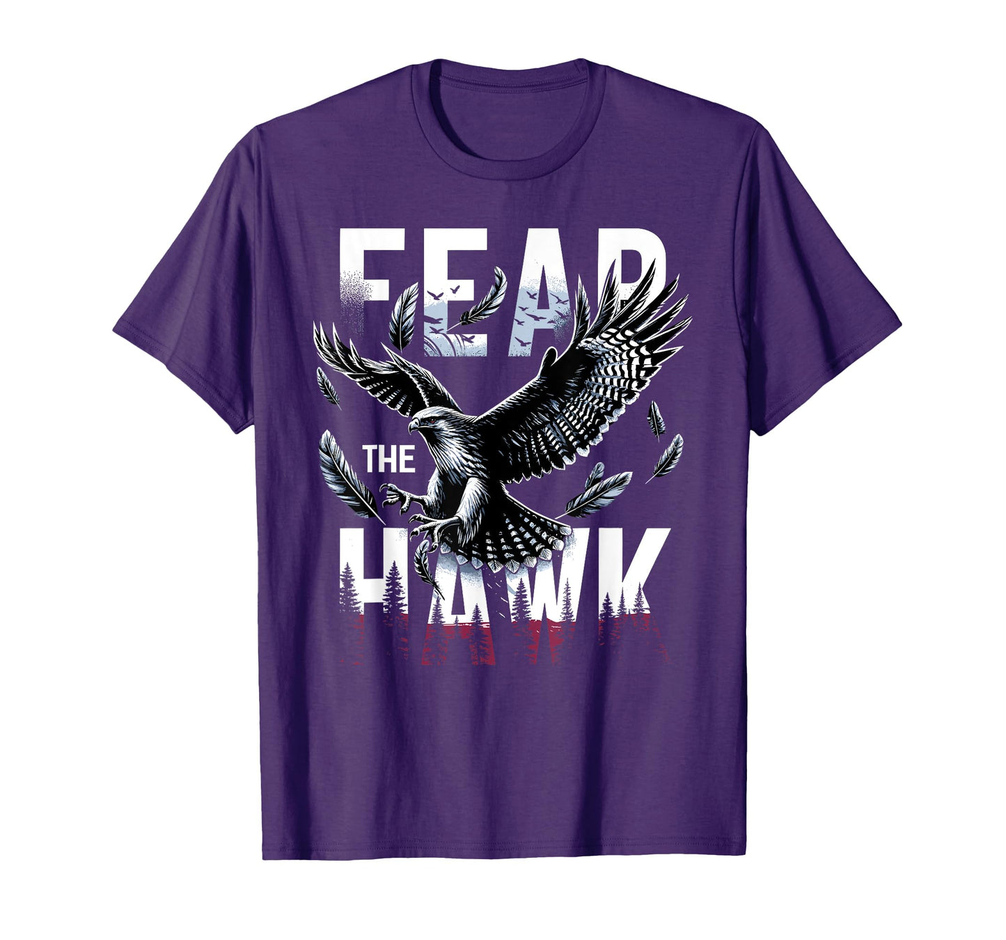 Fear The HAWK T-Shirt HAWKS Girls Boys Hawks T-Shirt