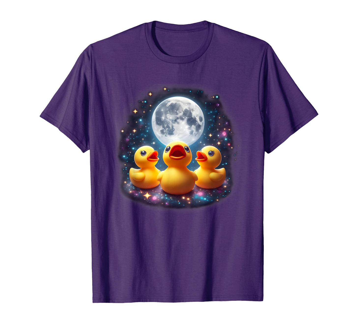 Howling At The Moon - Cute Rubber Duck Weird Funny Gift T-Shirt