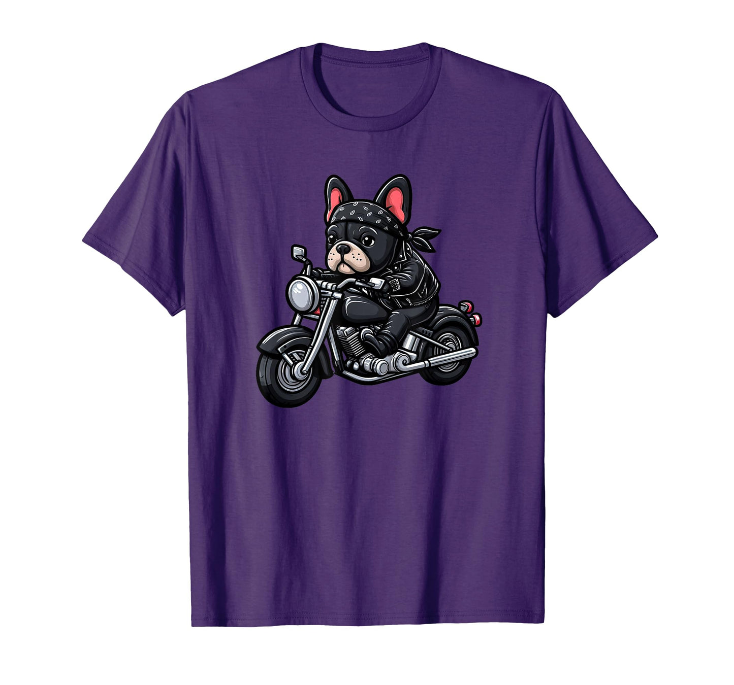 French Bulldog Biker Funny Dog Motorcycle T-Shirt for Men Women Kids