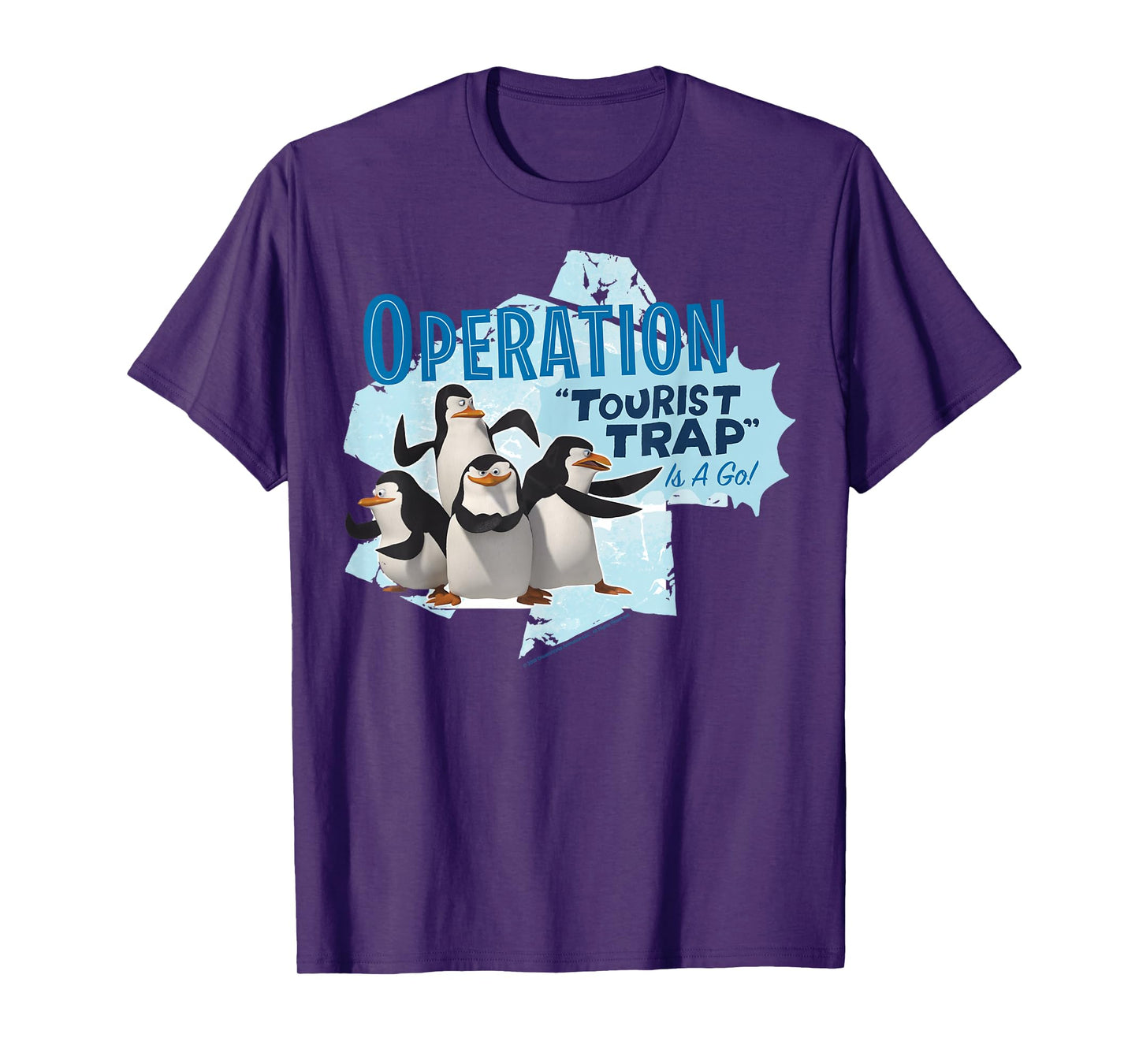 Madagascar Penguin Operation Tourist Trap Text Poster T-Shirt