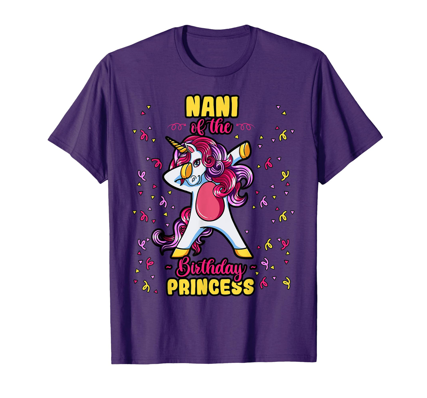 Nani Of The Birthday Princess Unicorn Bday Decor Party T-Shirt