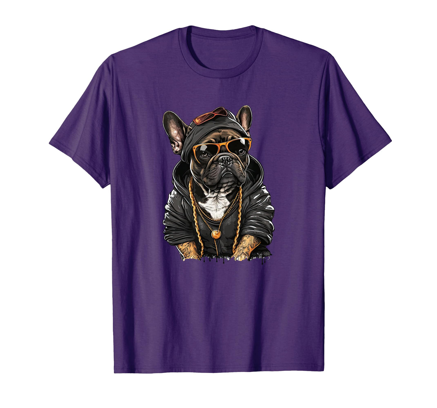 Funny French Bulldog Frenchie Rap hip hop R&B Men Women Girls Kids T-Shirt