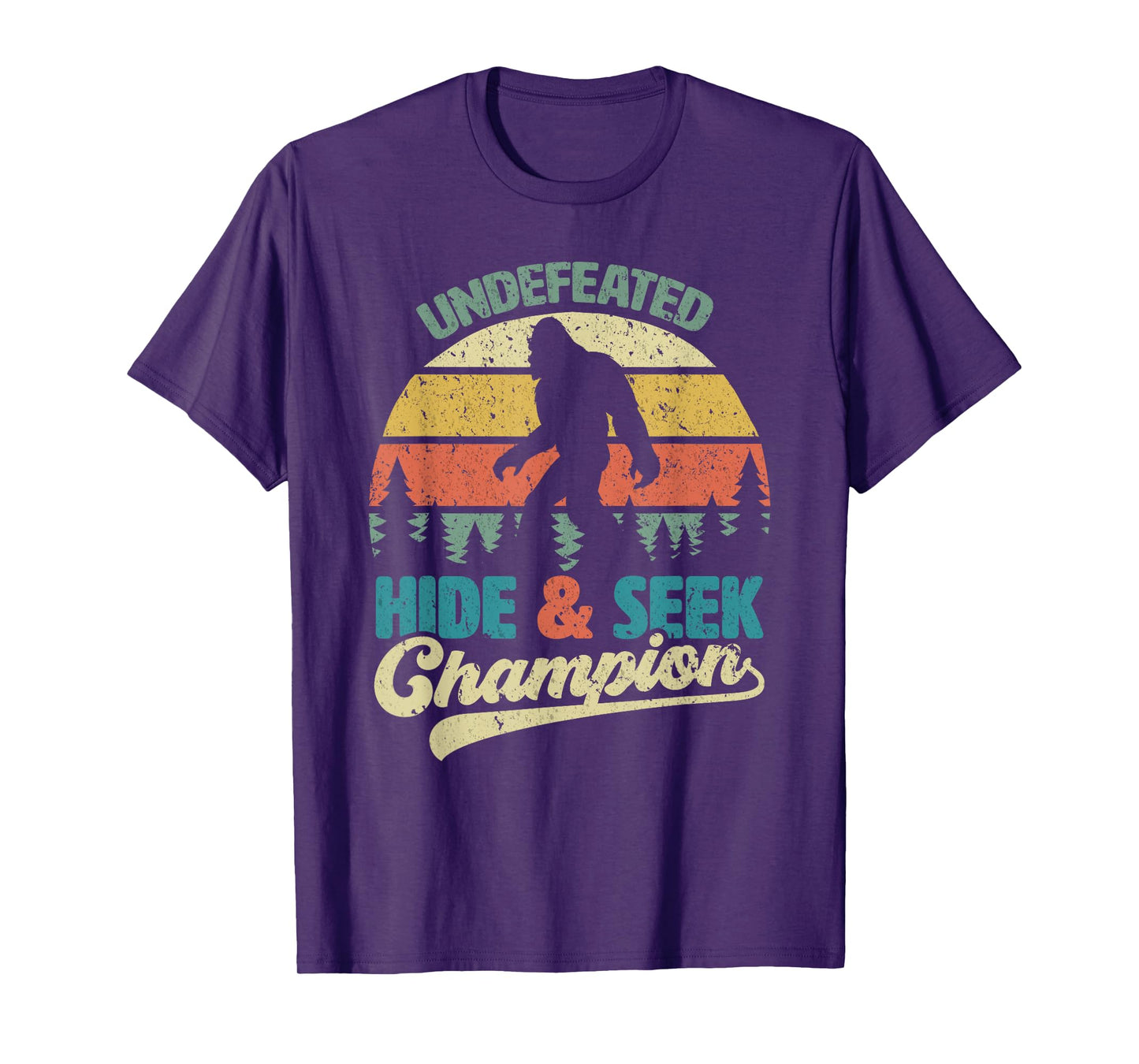 Bigfoot Undefeated Hide & Seek Champion Funny Sasquatch Yeti T-Shirt