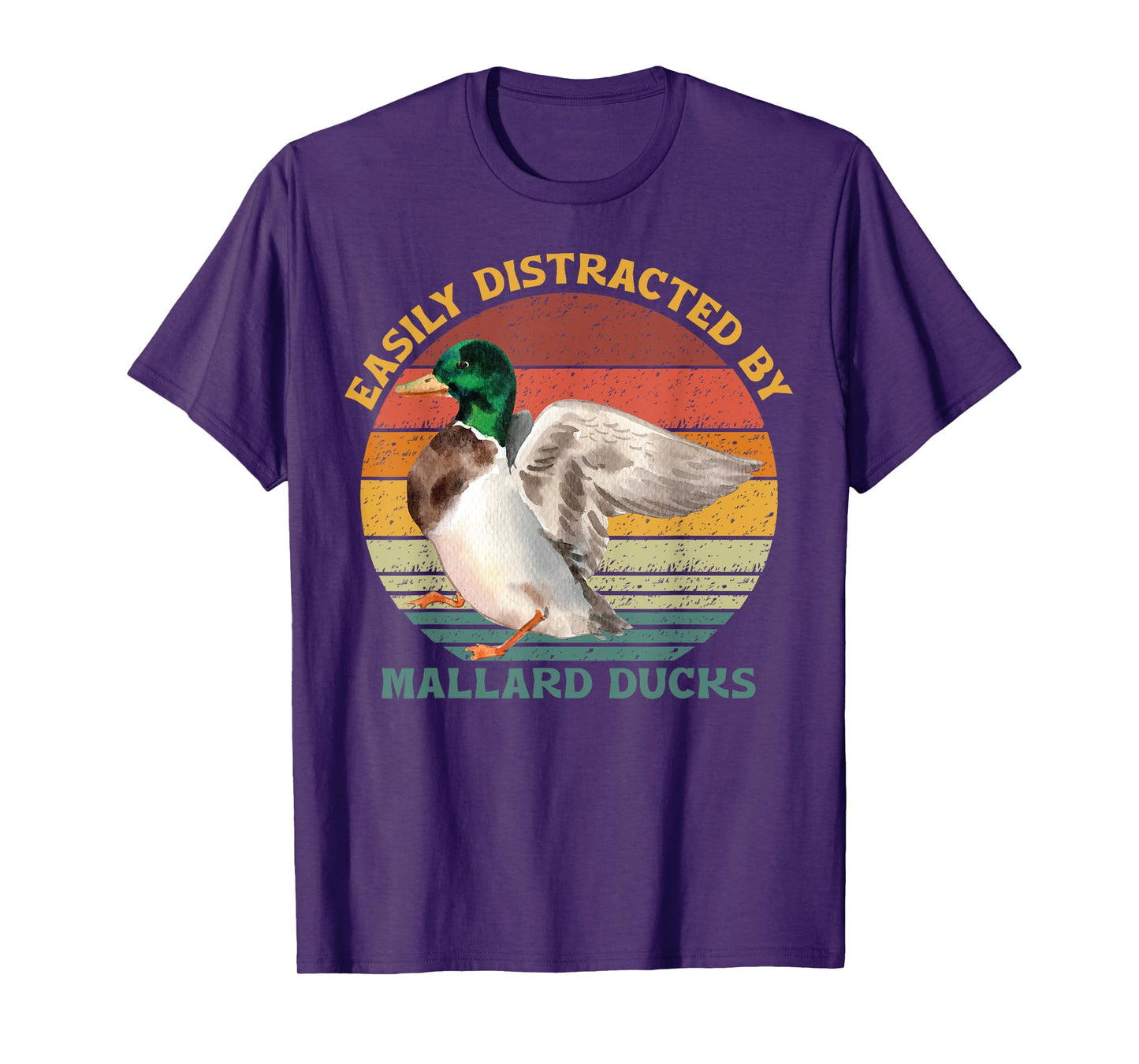 Funny Waterfowl Wild Birds Easily Distracted By Mallard Duck T-Shirt