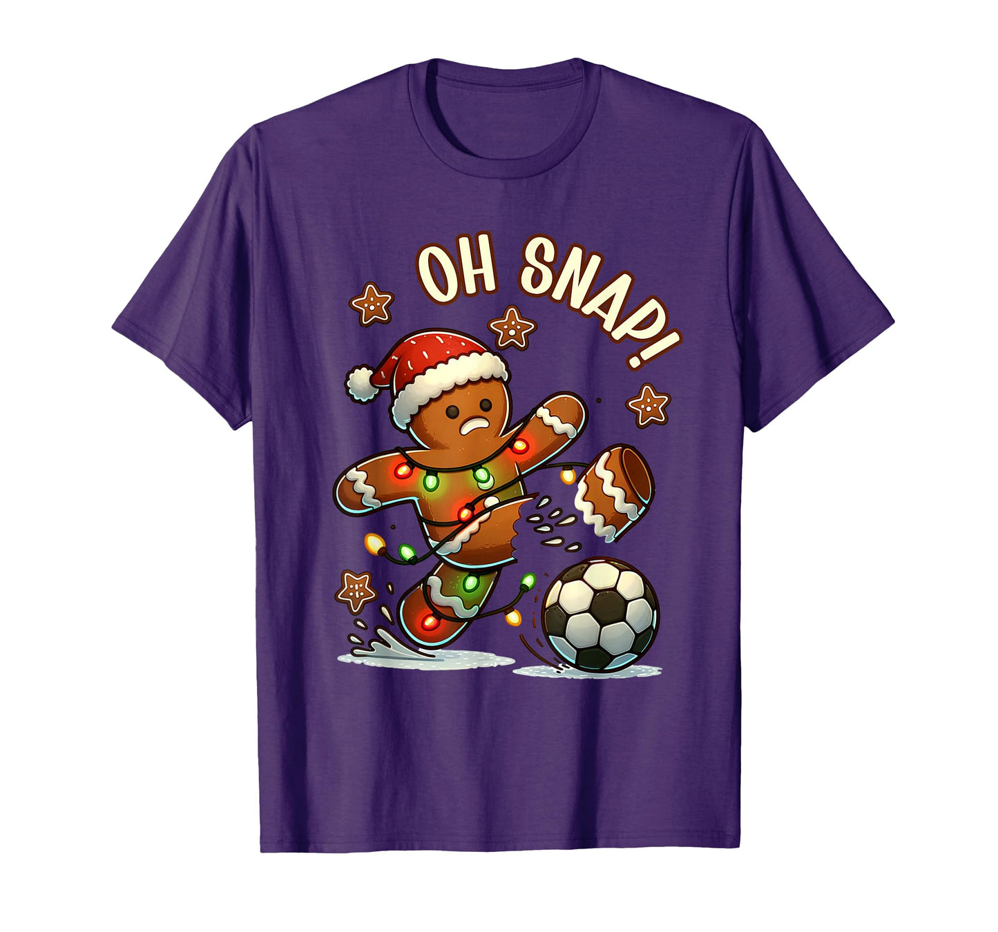 Oh Snap Gingerbreadman Christmas Soccer T-Shirt
