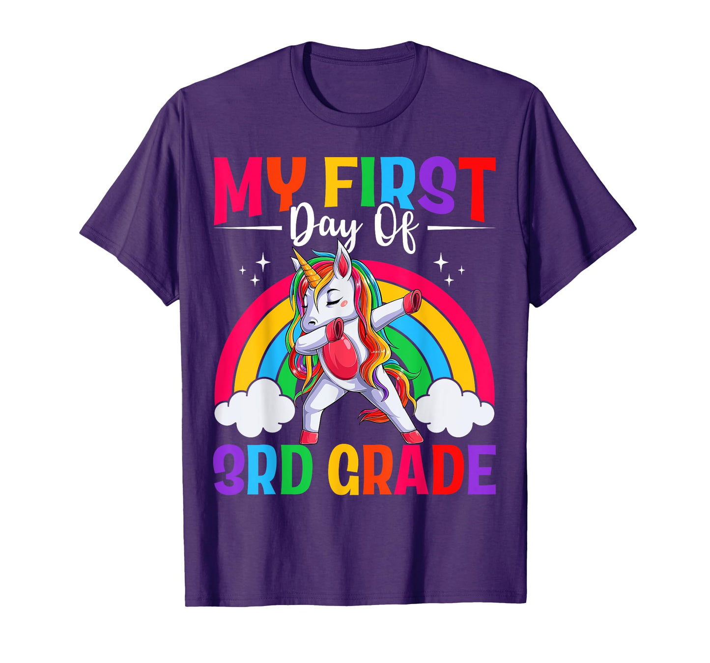 My First Day Of 3rd Grade Unicorn Third Grade Team Girls T-Shirt