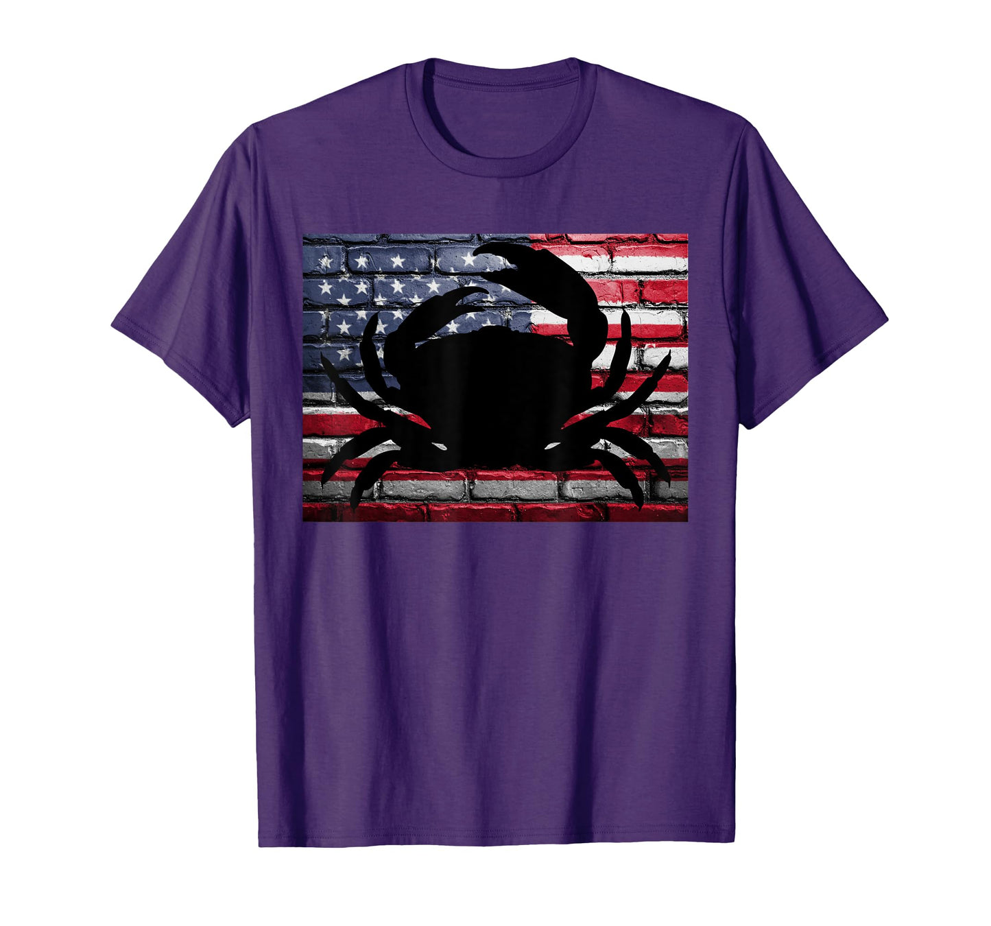 American Flag Crab Patriotic Crabbing Fishing T-Shirt T-Shirt for Women Girls Kids Men