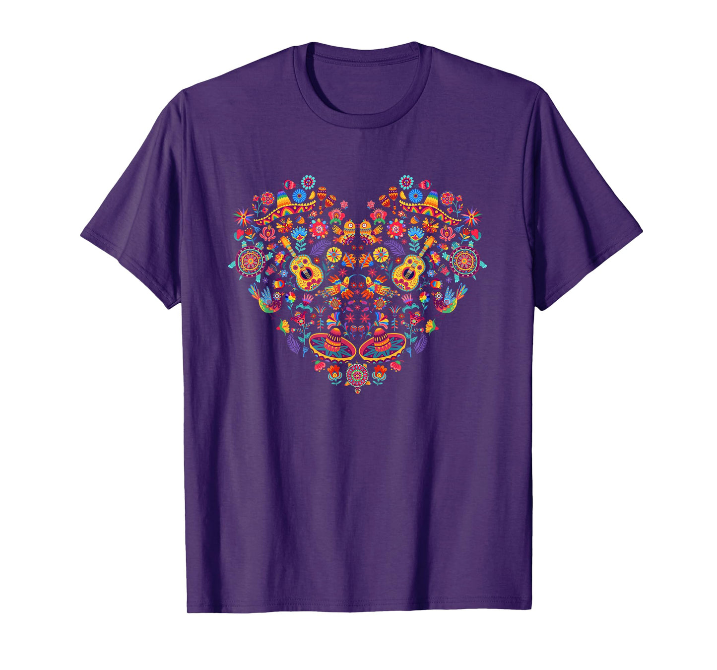 Alebrije, spirit animals, floral colorful design, latin art T-Shirt
