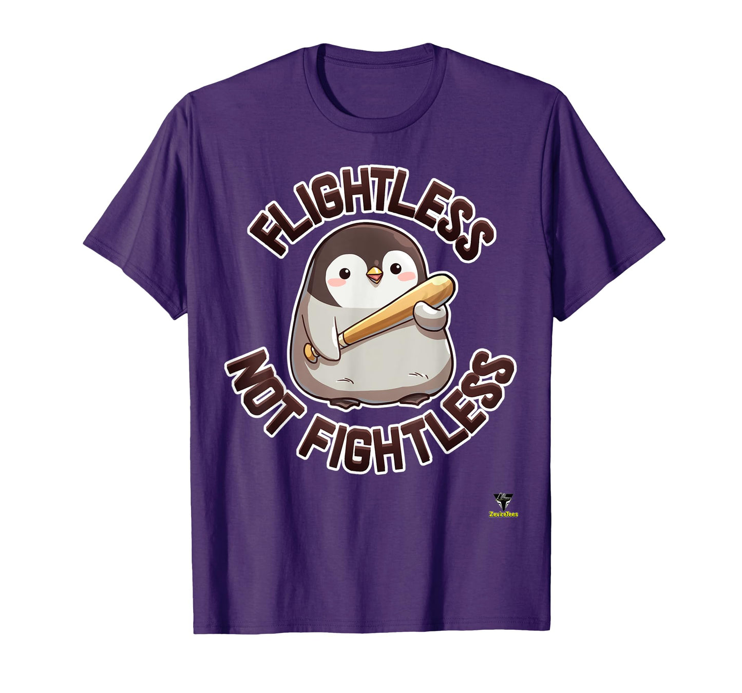 Flightless not Fightless - a menacing penguin T-Shirt
