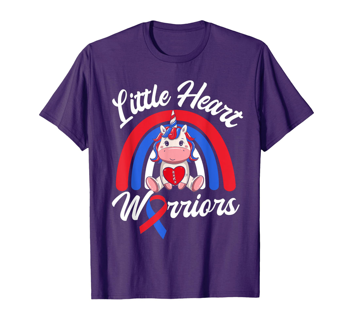 Kids CHD Awareness - Little Heart Warrior Magical Unicorn T-Shirt