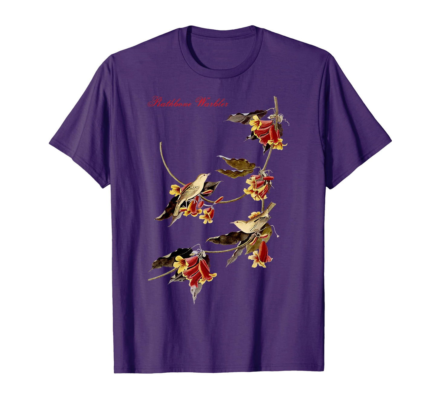 Audubon Rathbone Warbler North American Birds Education T-Shirt