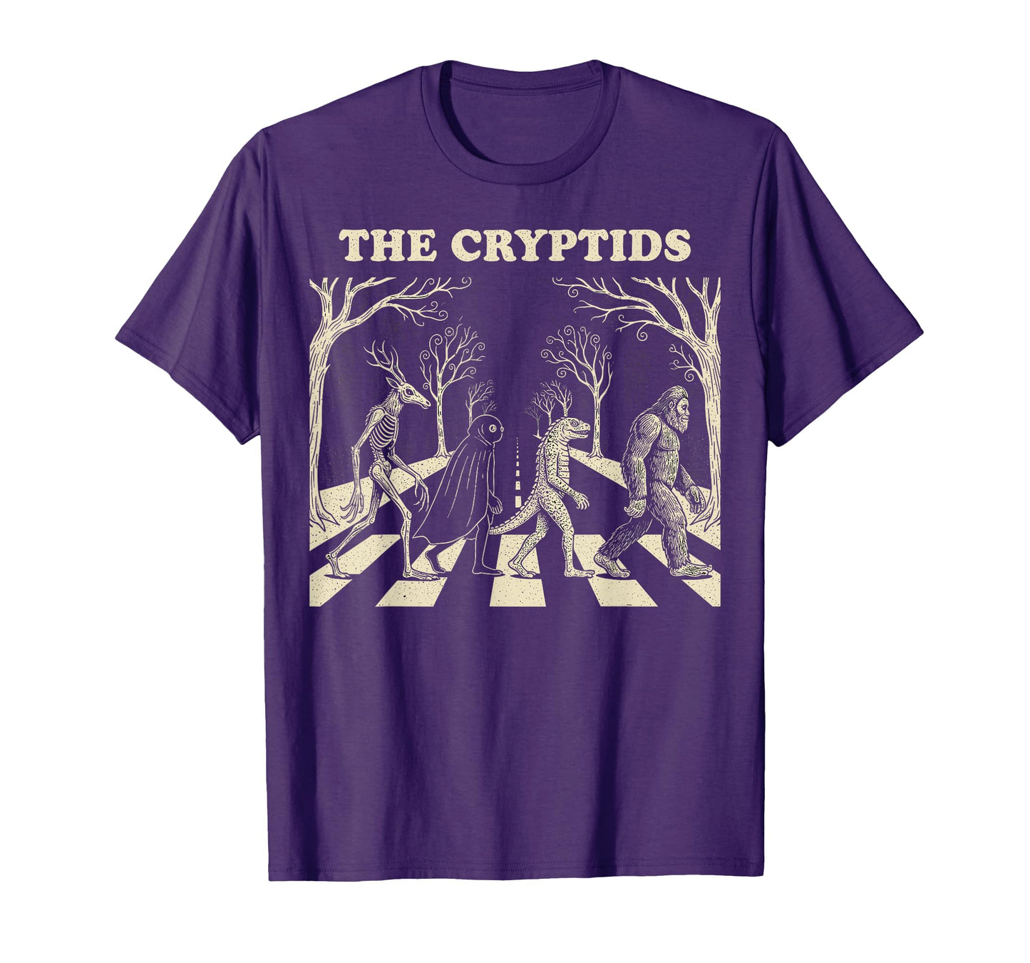 The Cryptids Funny Mythical Bigfoot Mothman Graphic T-Shirt
