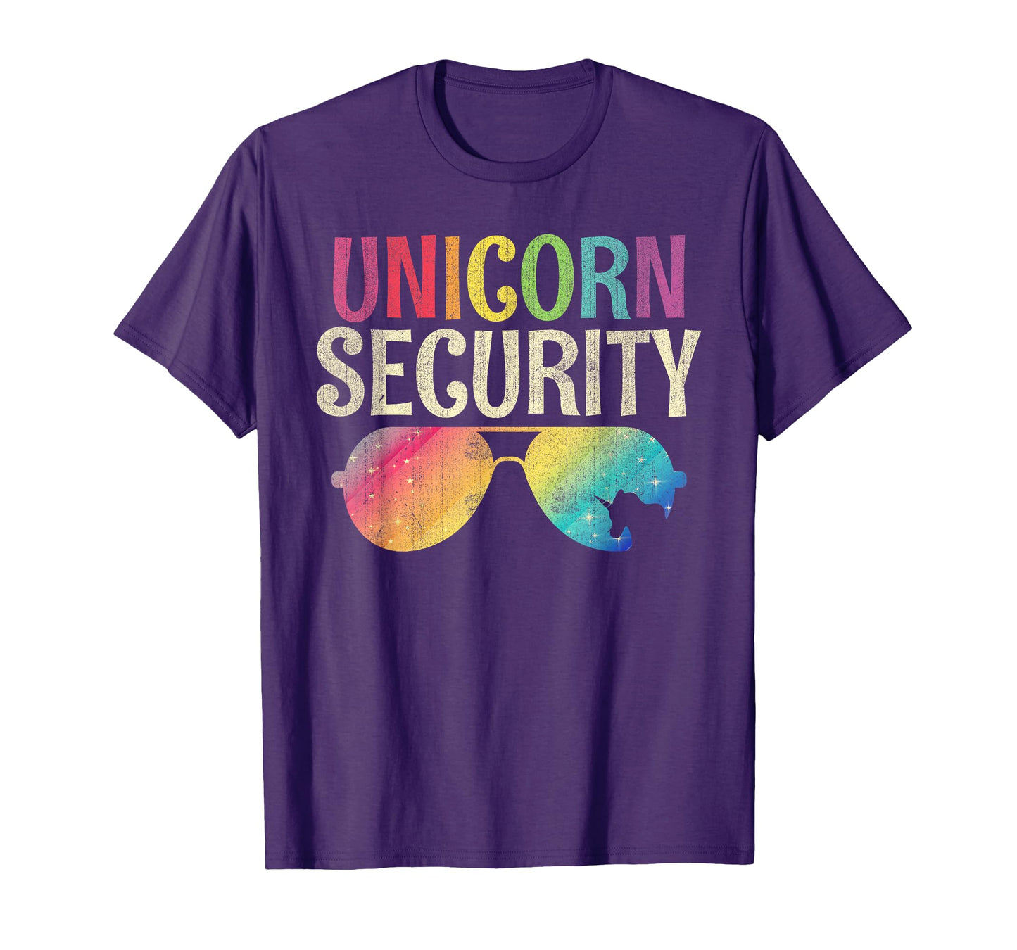 Unicorn Security Funny Sunglasses Unicorn Kids T-Shirt