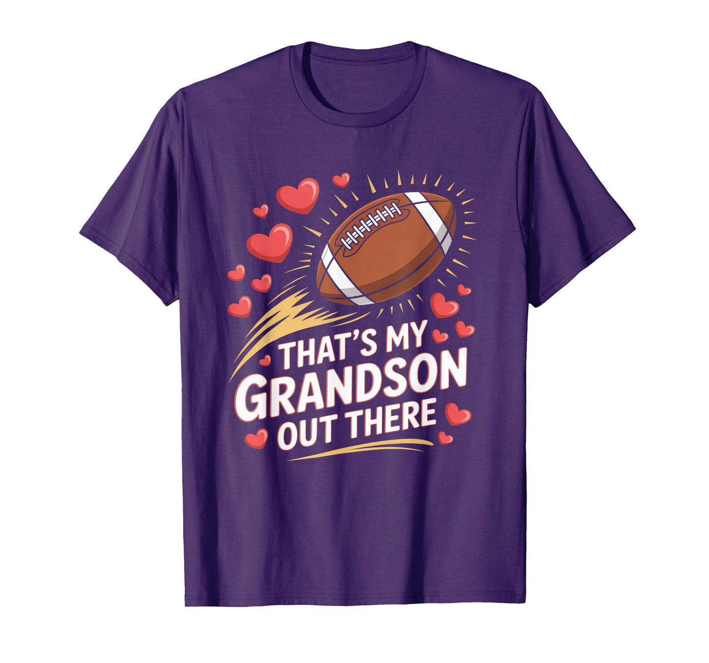 That's My Grandson Out There Football Grandparent T-Shirt
