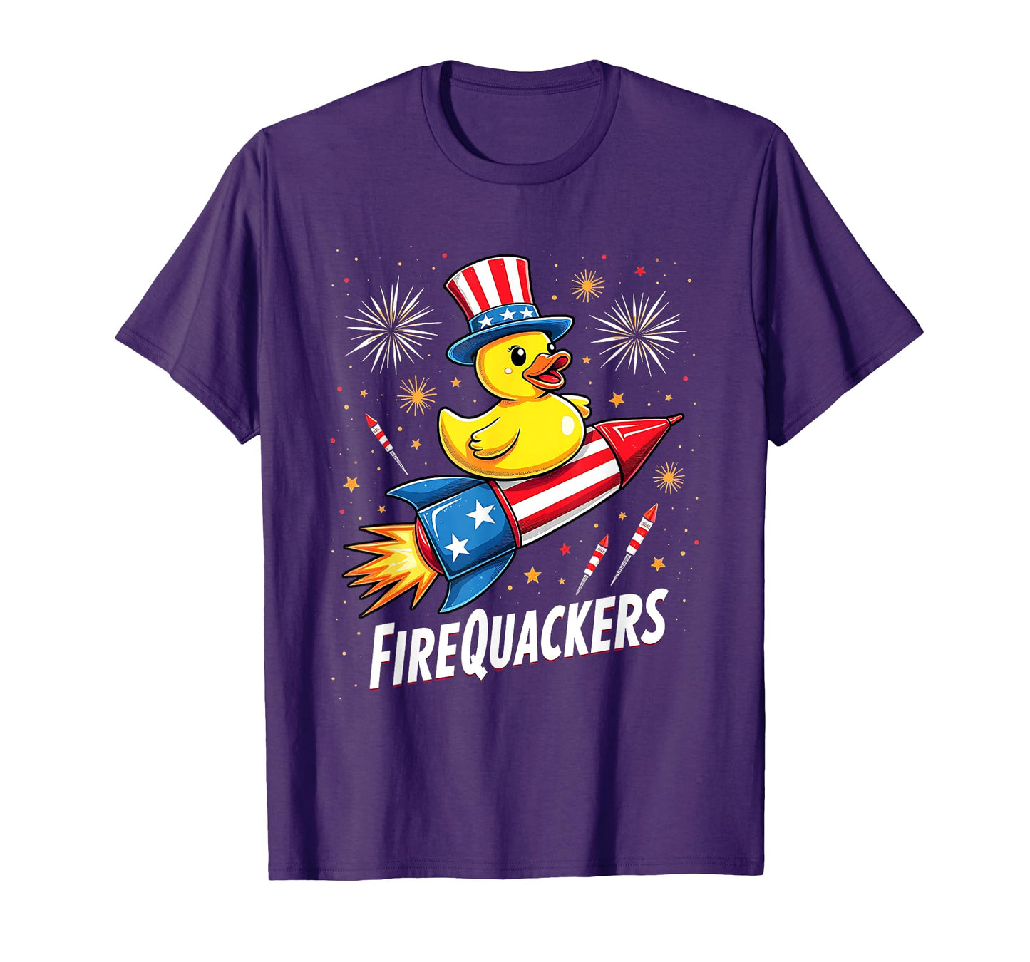 4th of July Patriotic Day Funny Firecracker Duck Goose T-Shirt