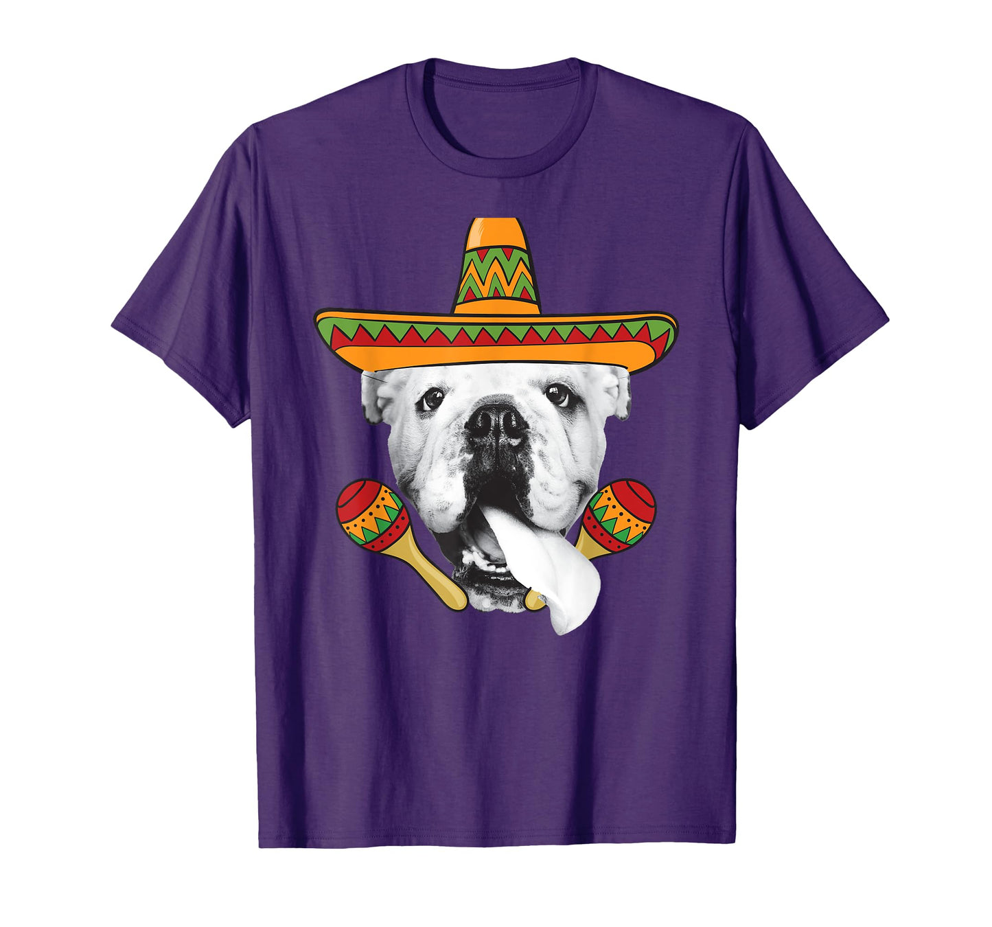 English Bulldog Cinco de Mayo T-Shirt Funny Dog Sombrero Tee T-Shirt for Men Women Girls Kids