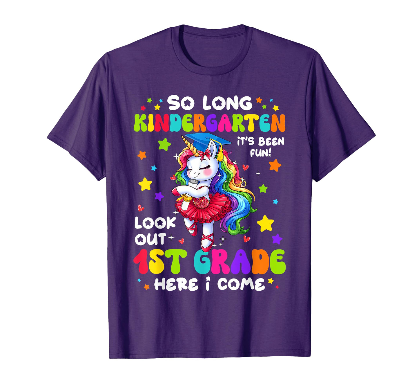 Kindergarten Graduation 2025 Magical Unicorn Girls Graduate T-Shirt