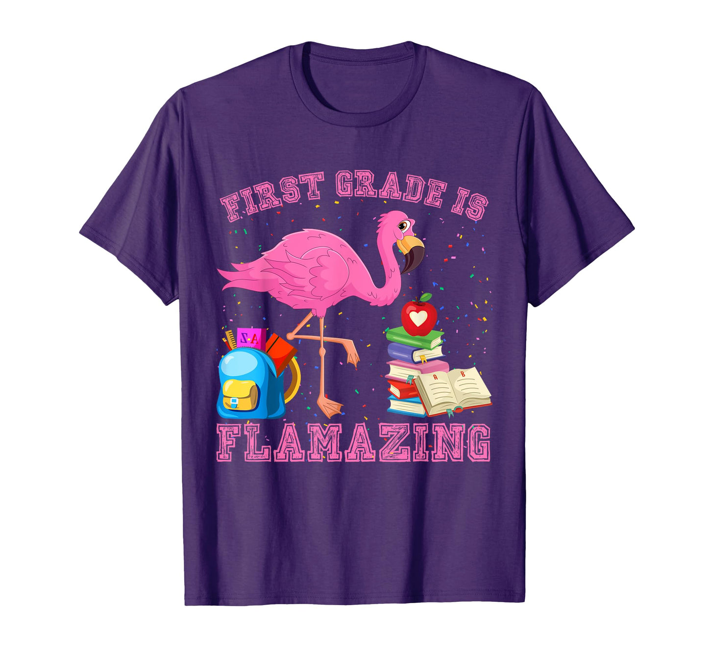 Funny First Grade Is Flamazing Flamingo 1st Day Of School T-Shirt