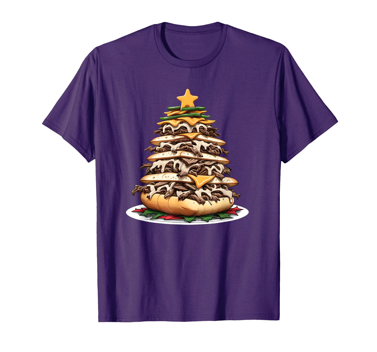 Philly Cheesesteak Christmas Tree T-Shirt