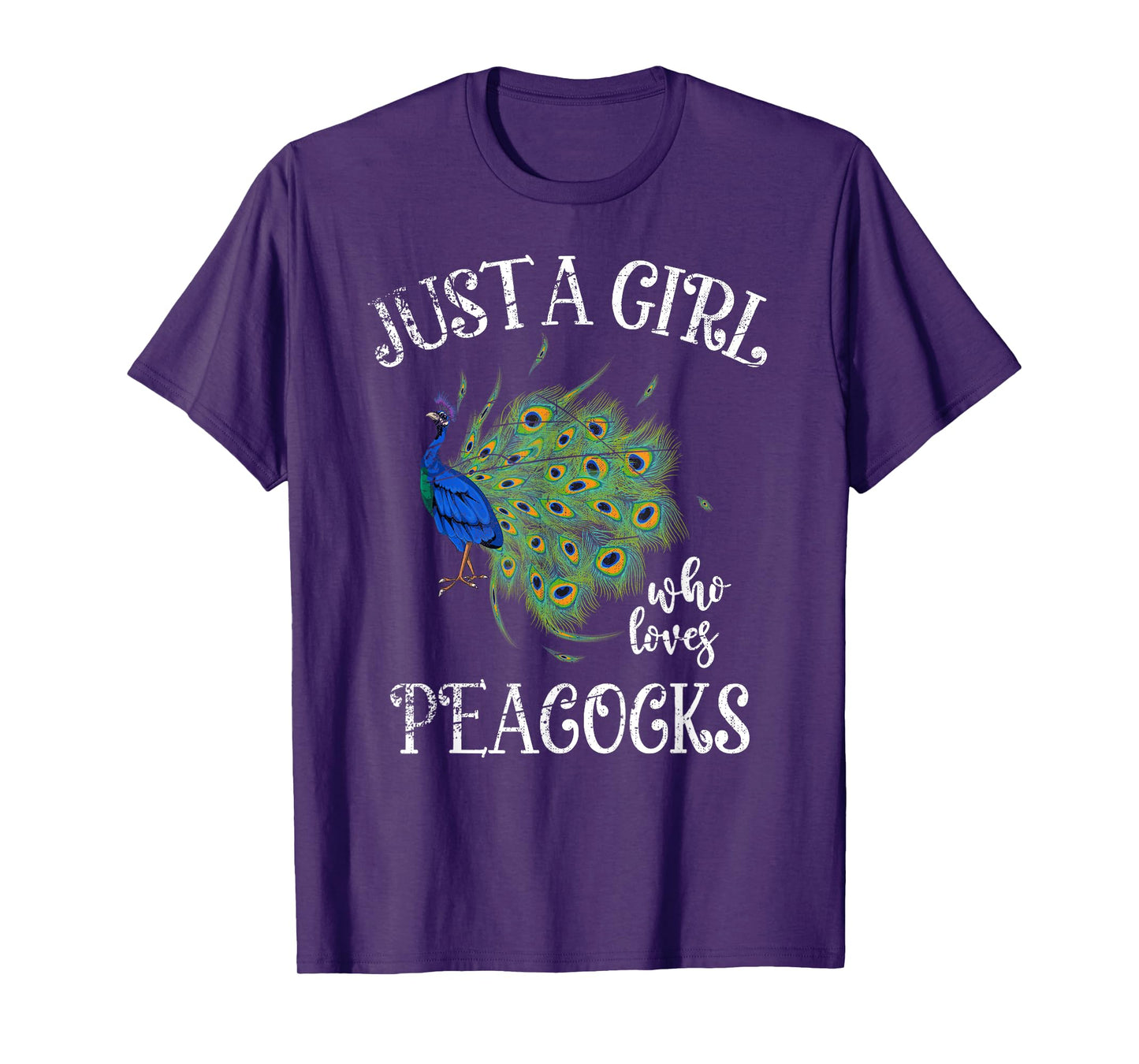 Decorative Peacock Lover Girls Women Zoo Animal Bird Peacock T-Shirt