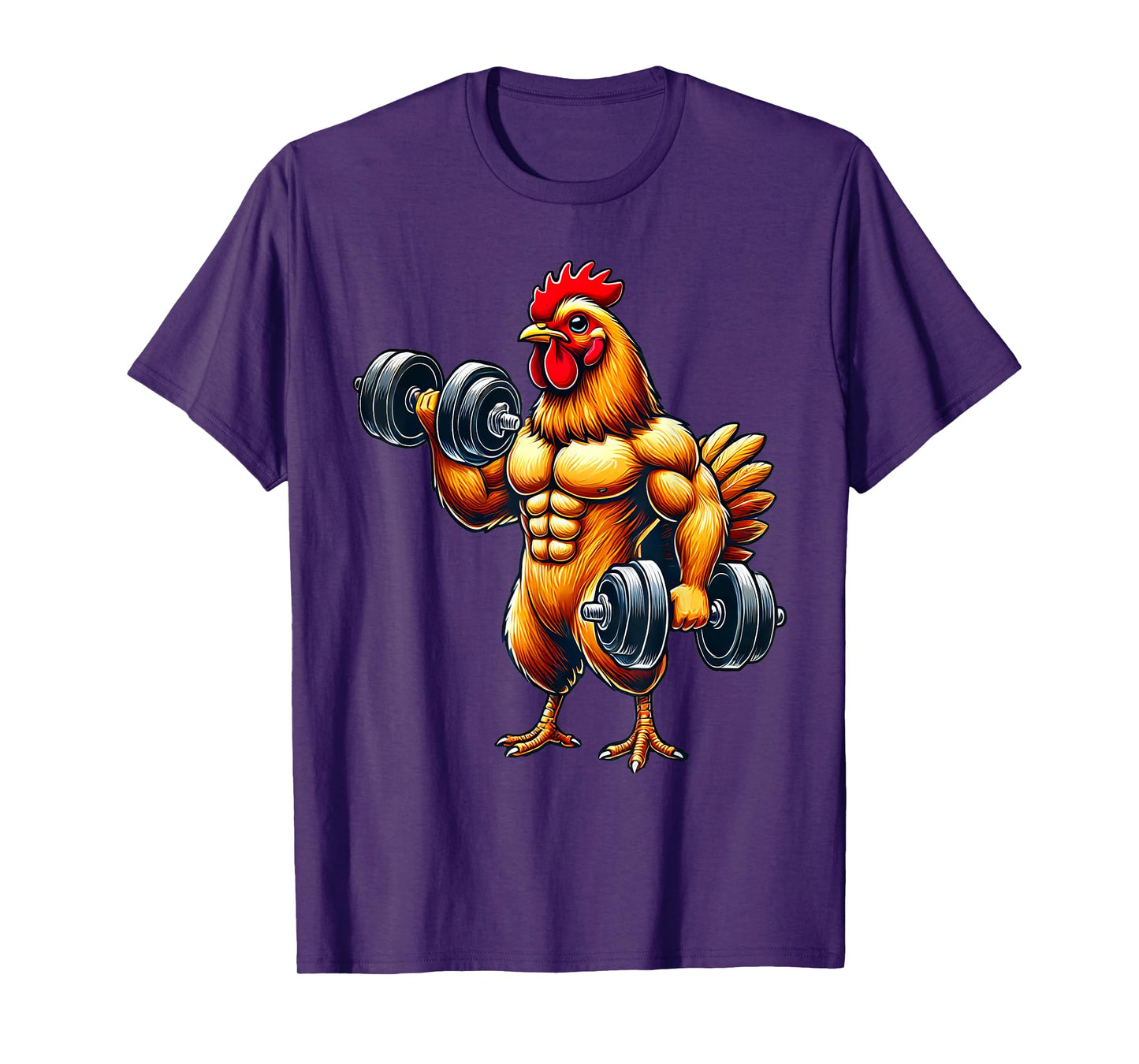 Chicken Powerlifting Weightlifting Gym Apparel Unisex-Adults & Kids T-Shirt Black Small Classic Fit Modern Humorous Animal-Themed T-Shirt