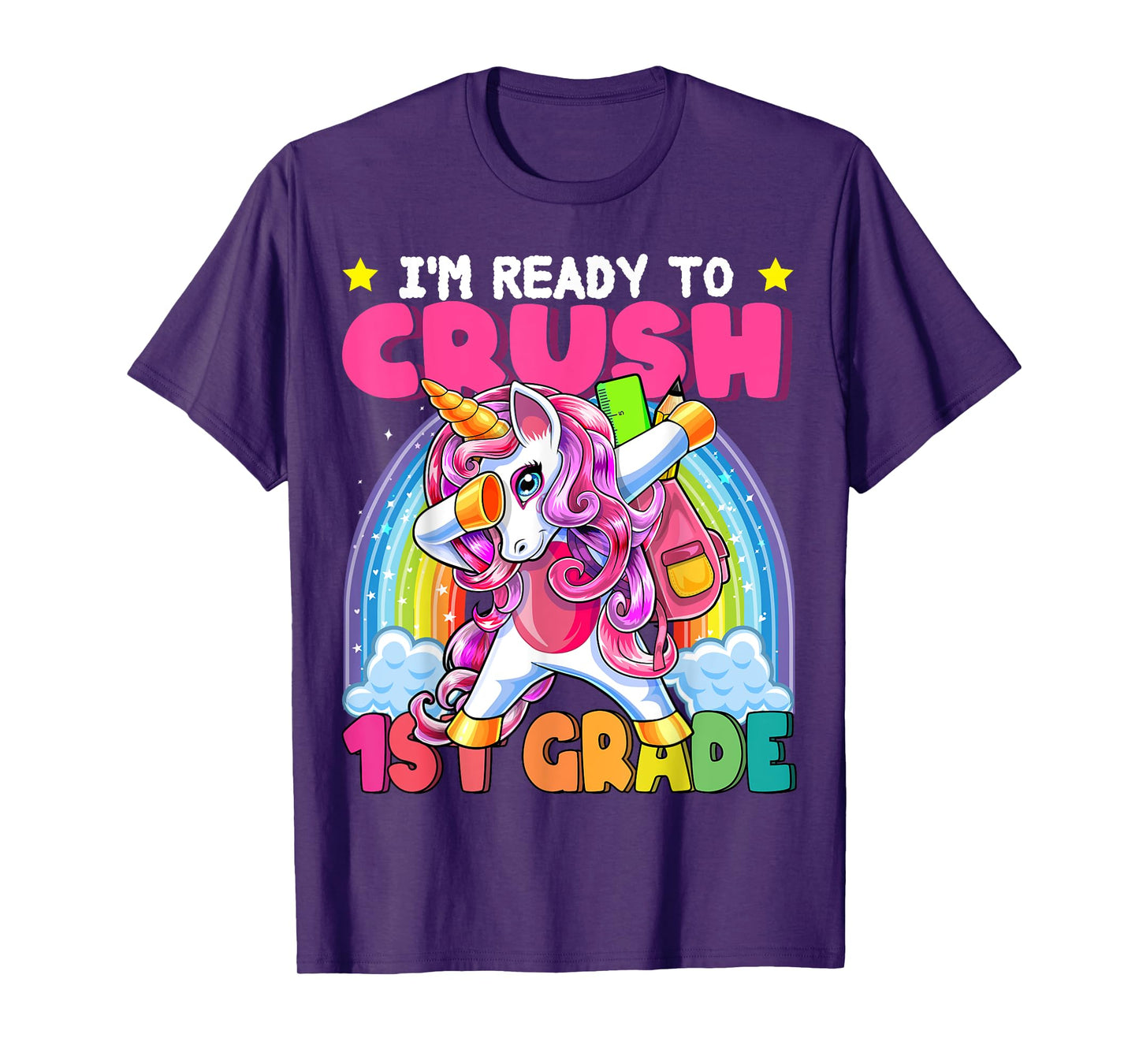 Crush 1st Grade Dabbing Unicorn Back to School Girls Gift T-Shirt
