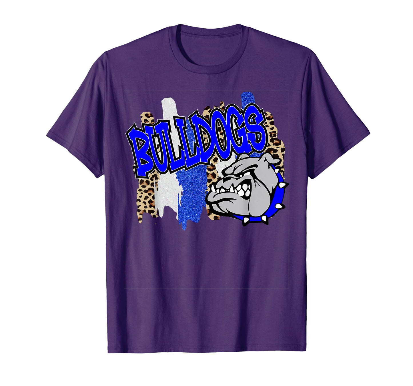 Bulldogs Swash School Spirit Blue White T-Shirt