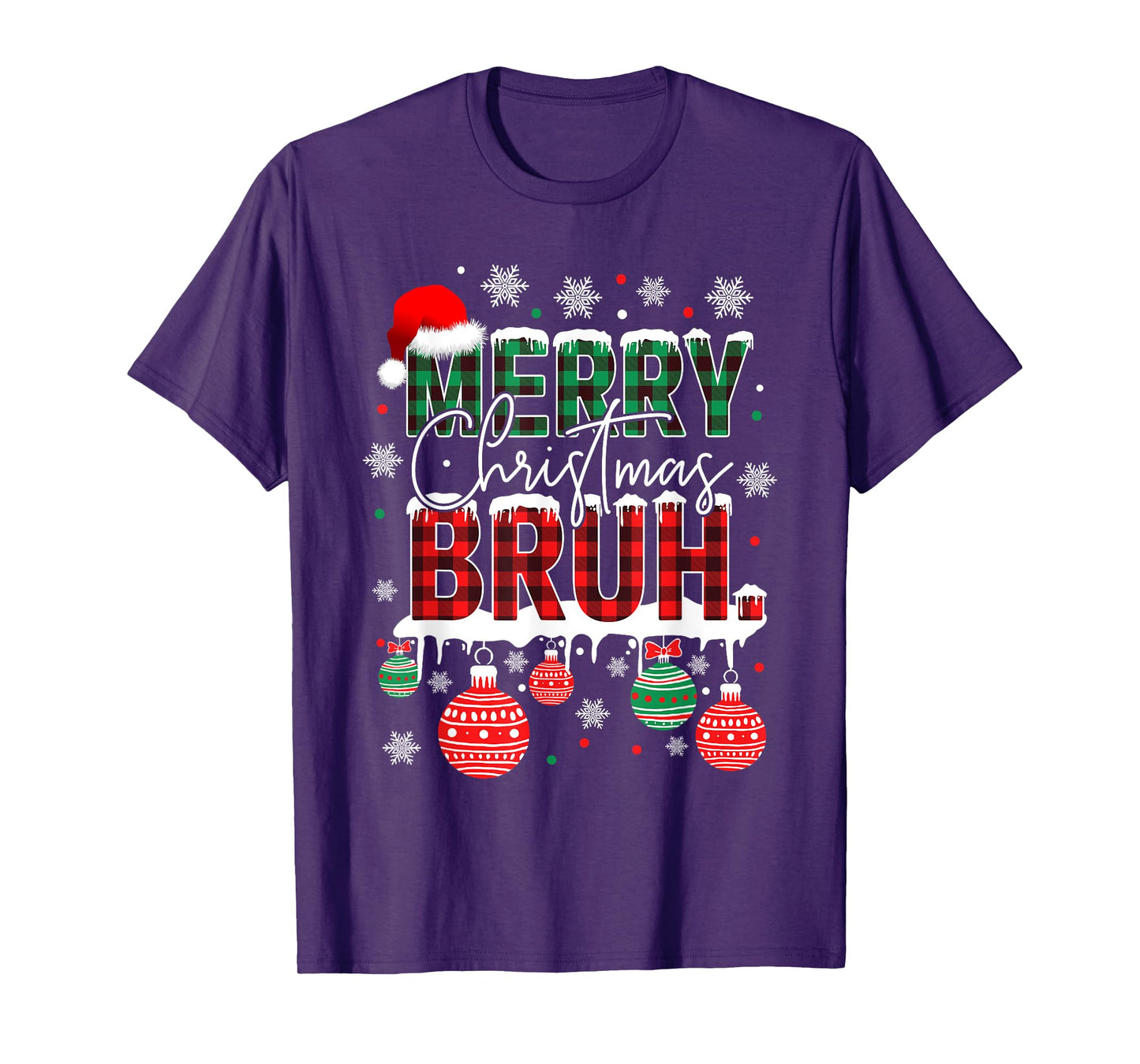 Bruh Meme Funny Saying Bro Greeting Teens Boys Men Christmas T-Shirt