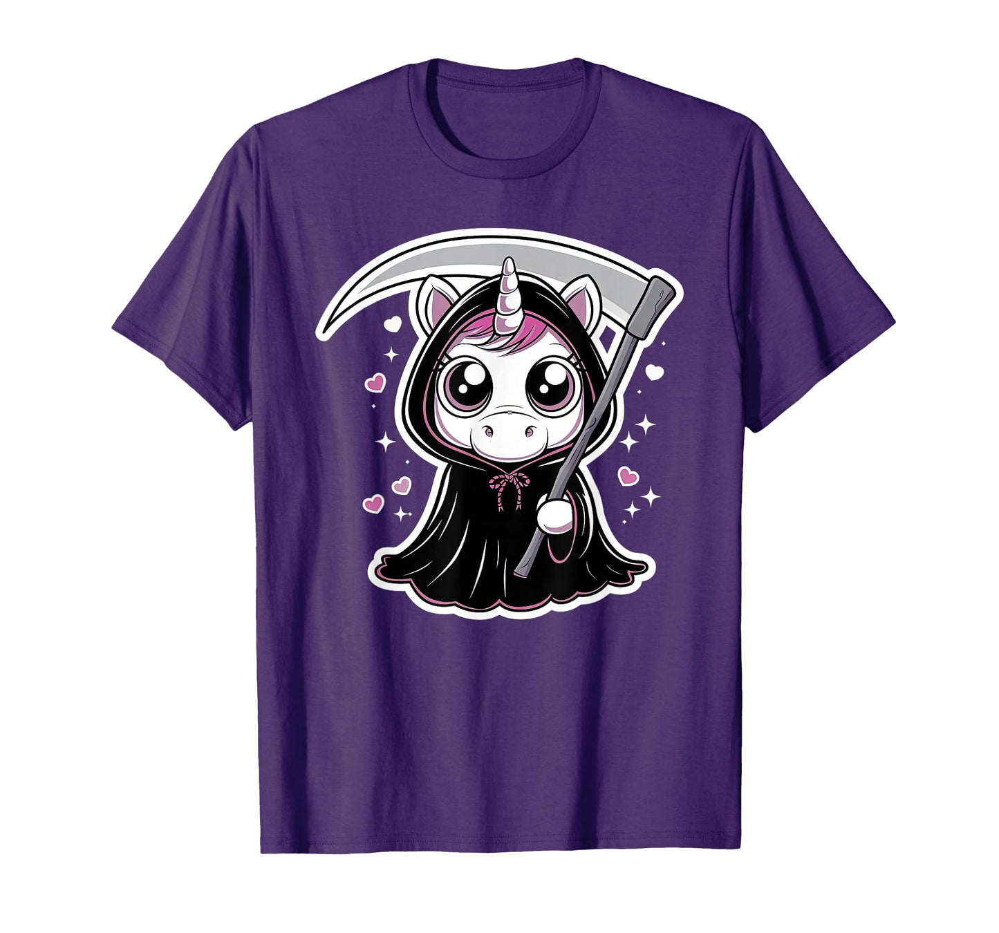 Kawaii Grim Reaper Unicorn T-Shirt