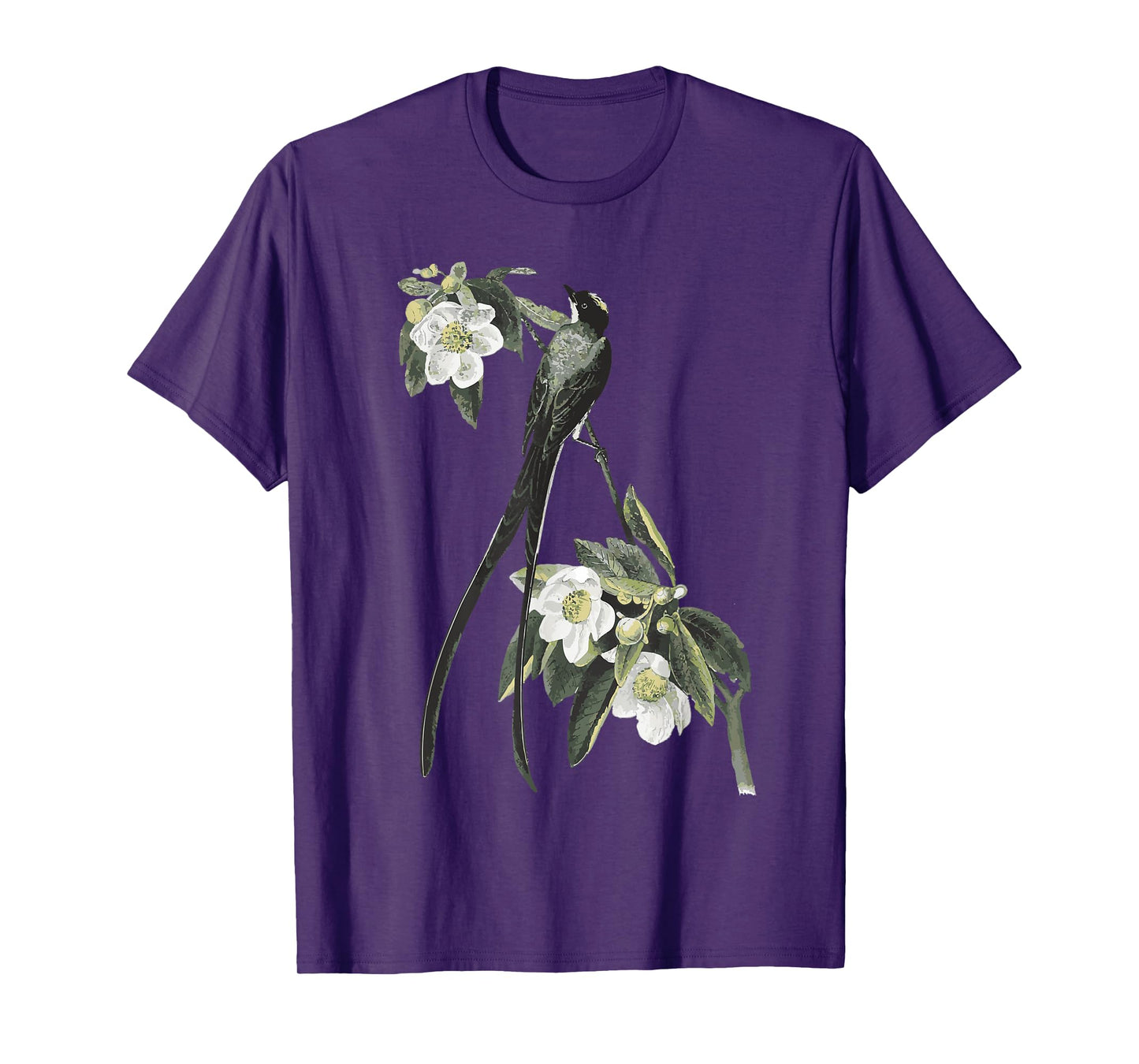 Fork Tailed Flycatcher Scissortail Garden Flower Bird Lover T-Shirt