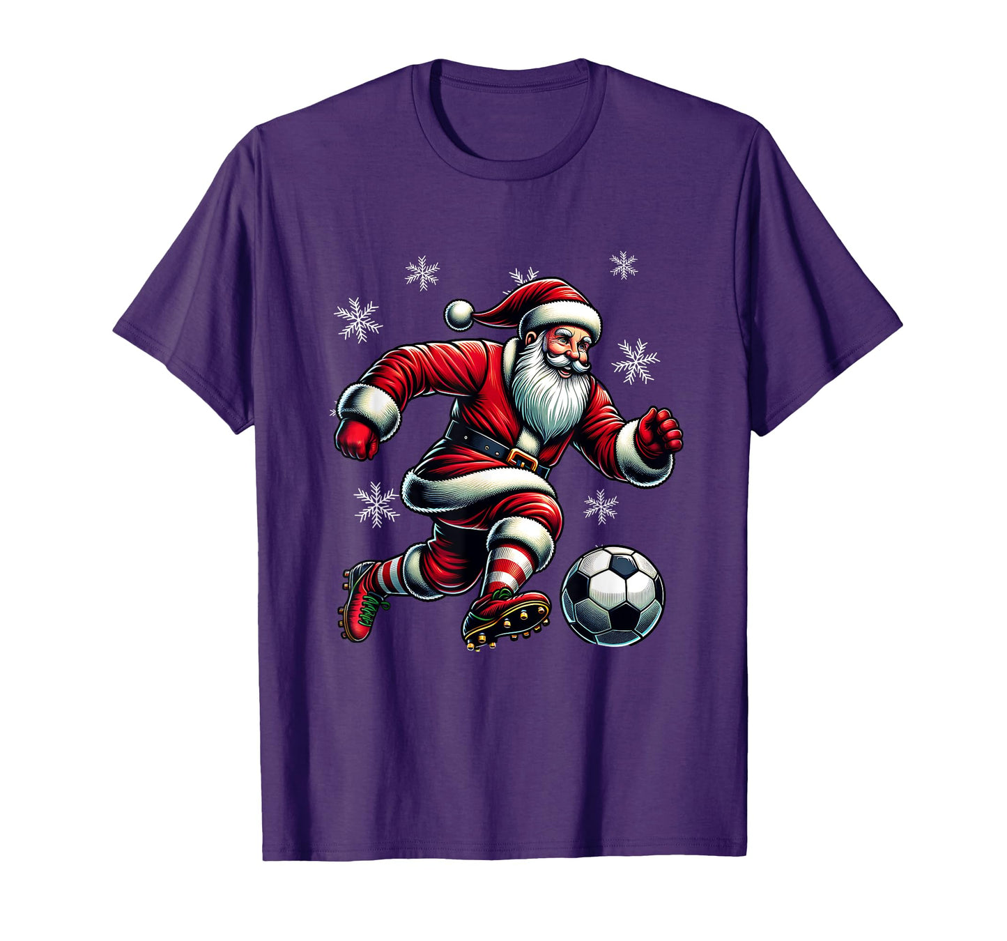 Soccer Santa Holiday Xmas Soccer Player Christmas T-Shirt