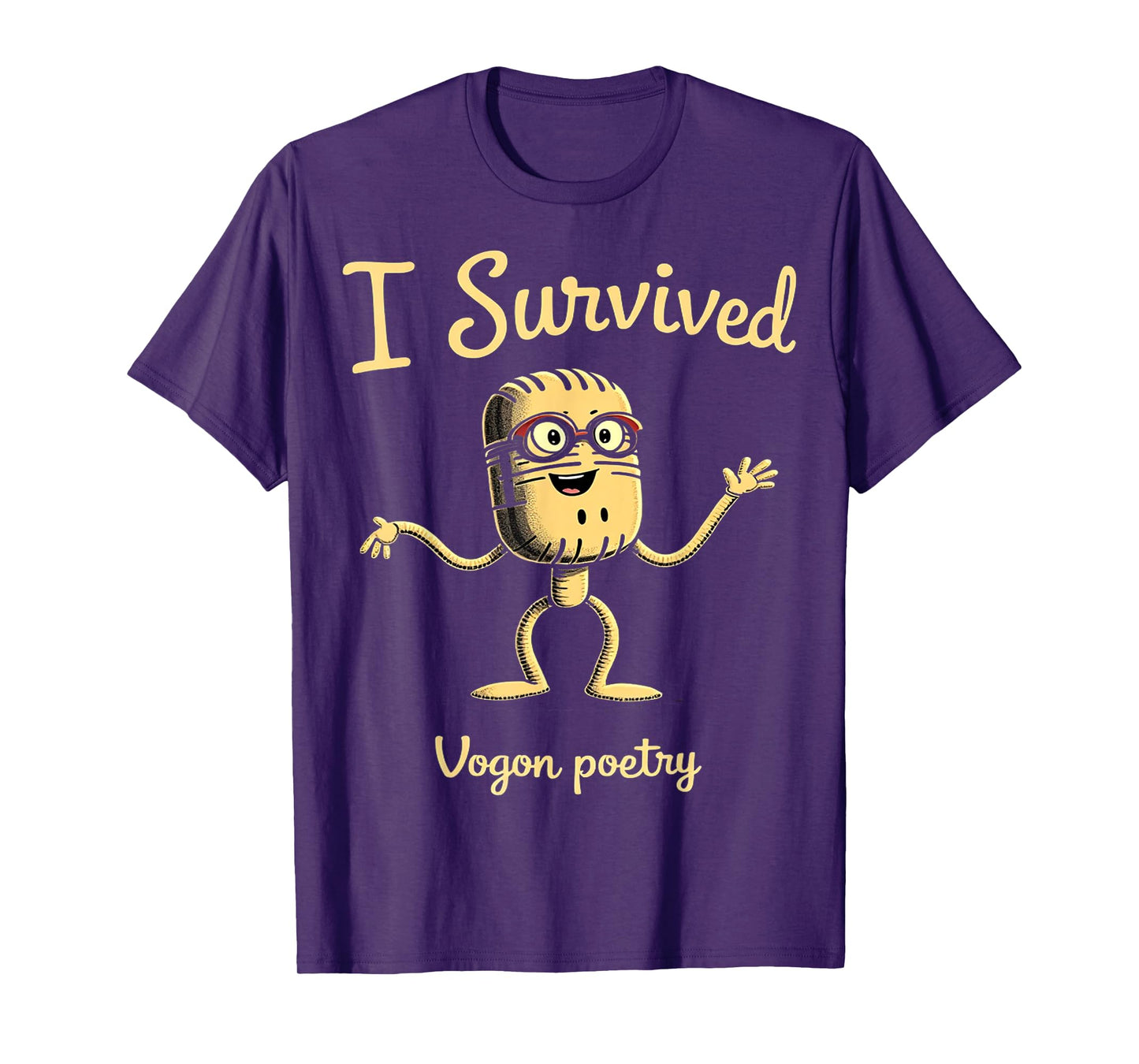 I Survived Vogon Poetry Hitchhiker’s Guide Fan Graphic Humor T-Shirt