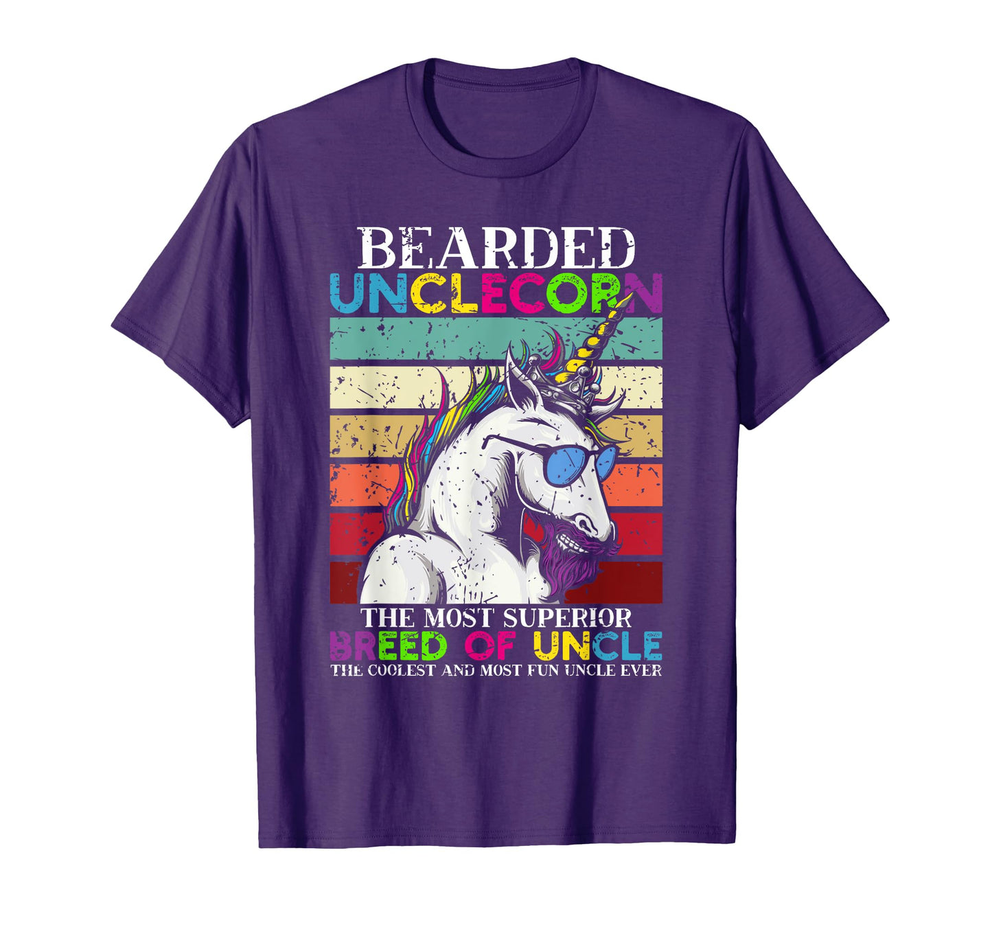 Bearded Unclecorn Uncle Unicorn Men Funny T-Shirt