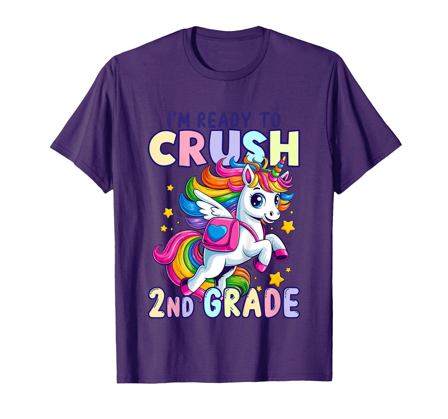 Crush 2nd Grade Unicorn Girls Kids Back To School T-Shirt