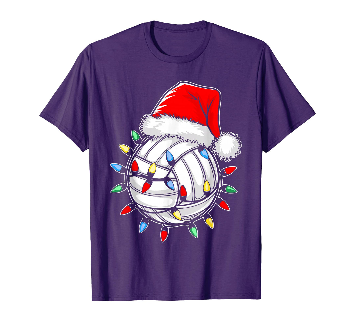 Santa Volleyball Ball Shirt Men Youth Boys Christmas Pajamas T-Shirt