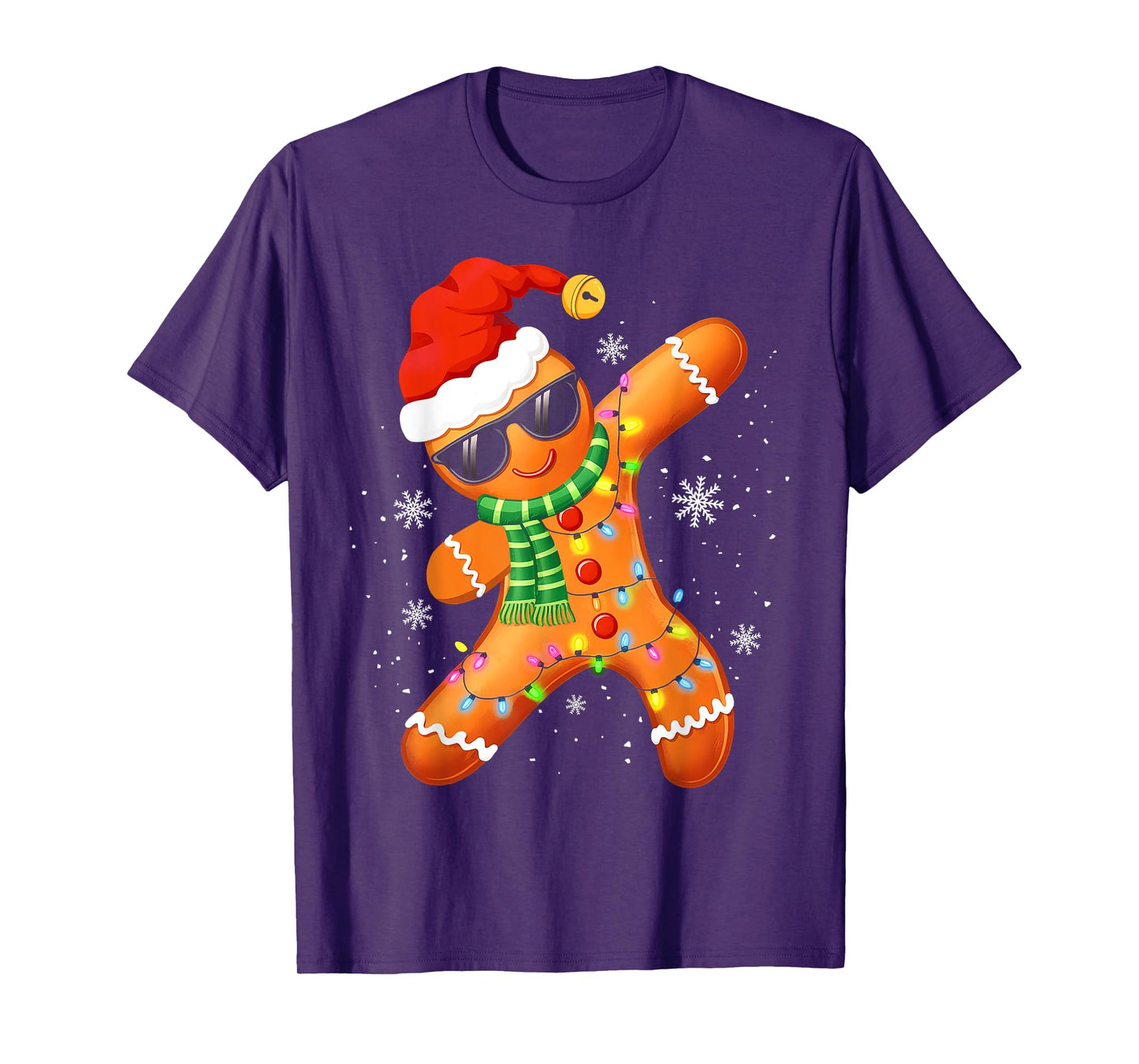 Christmas Shirts Kids Boys Toddler Gingerbread Xmas Lights T-Shirt