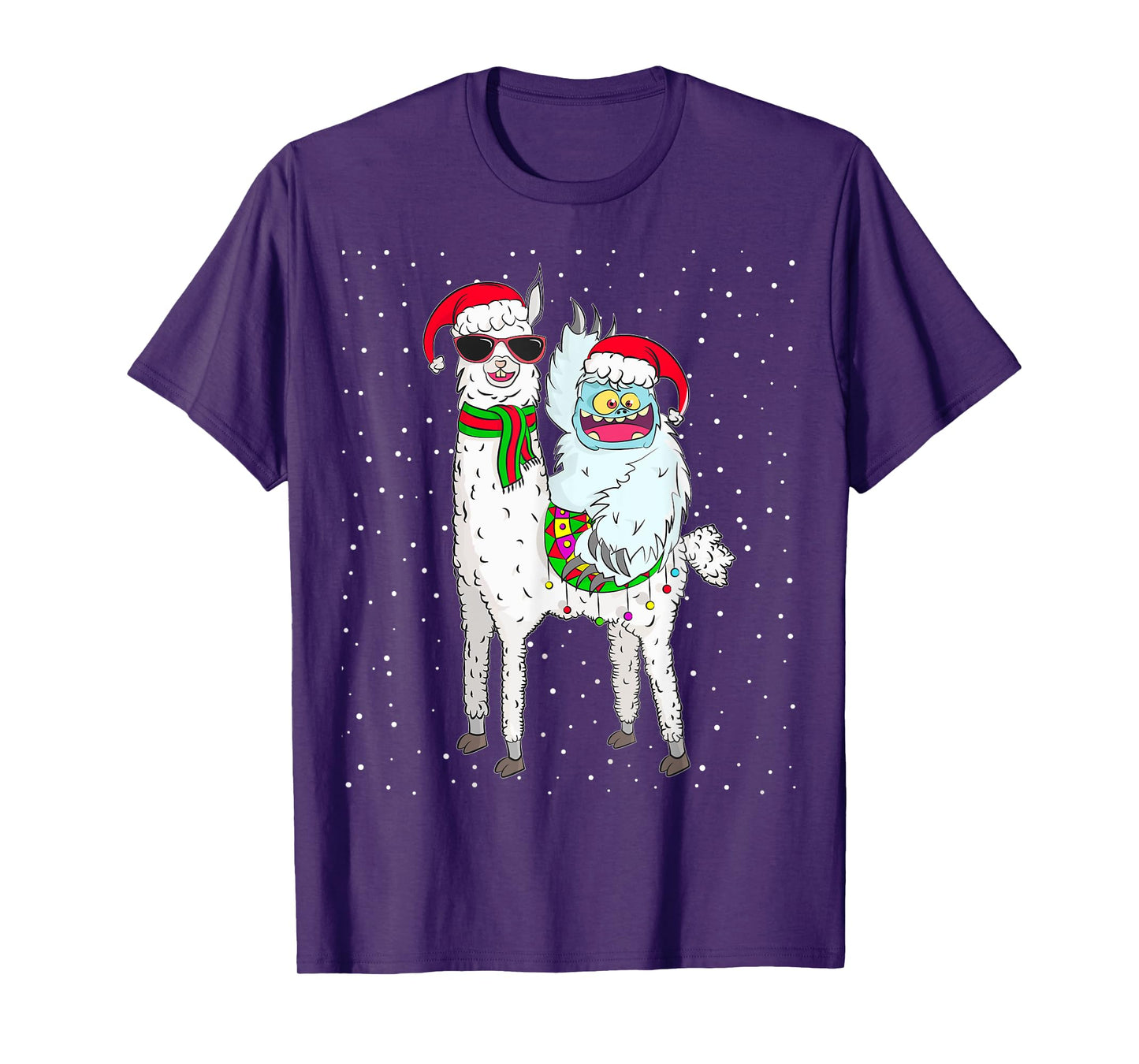 Yeti To Party Santa Hat Llama Christmas Pajama Xmas Gift T-Shirt