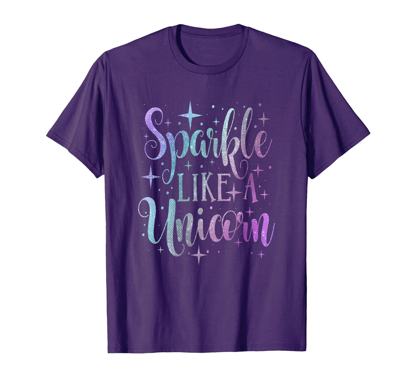 Sparkle Like A Unicorn Shirt Girls Purple Teal Blush Ombre T-Shirt