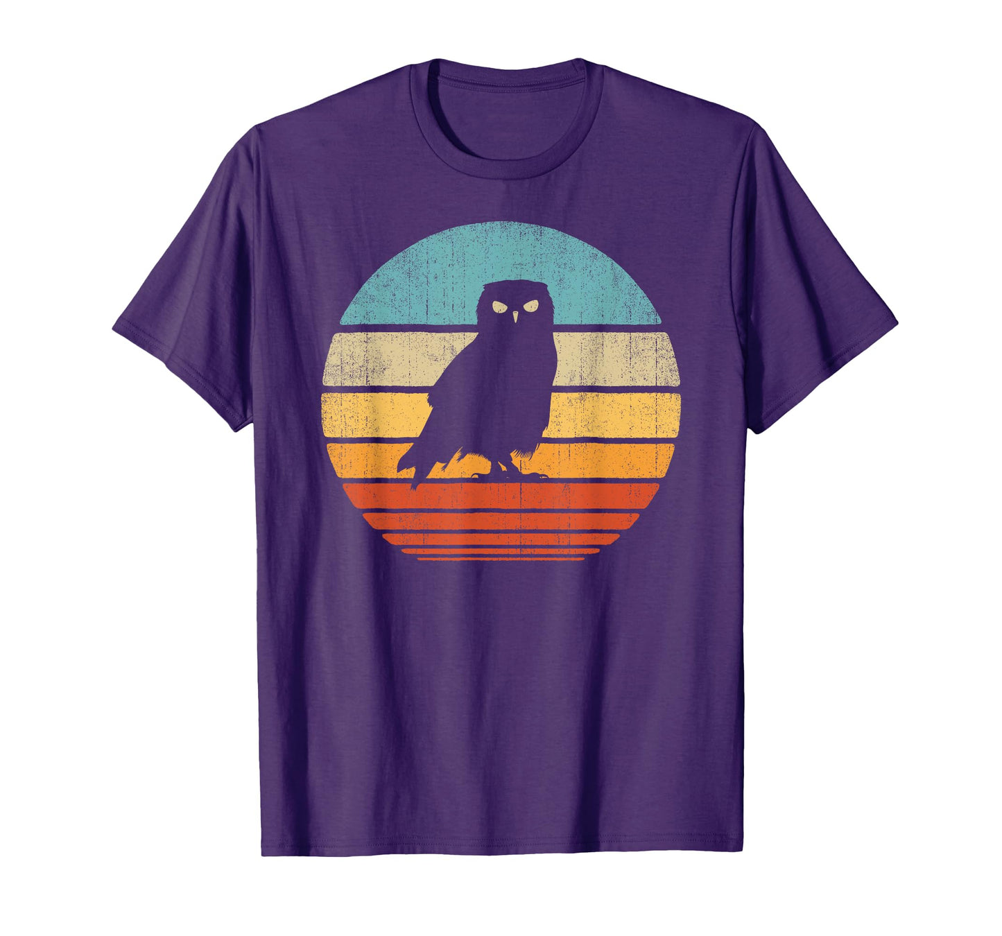 Owl Retro Vintage 60s 70s Sunset Bird T-Shirt
