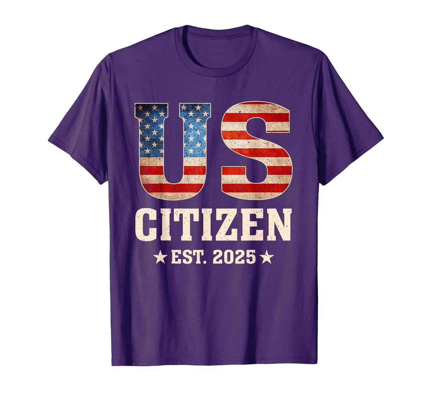 Us Citizen Est 2025 US Flag New Citizenship American New USA T-Shirt