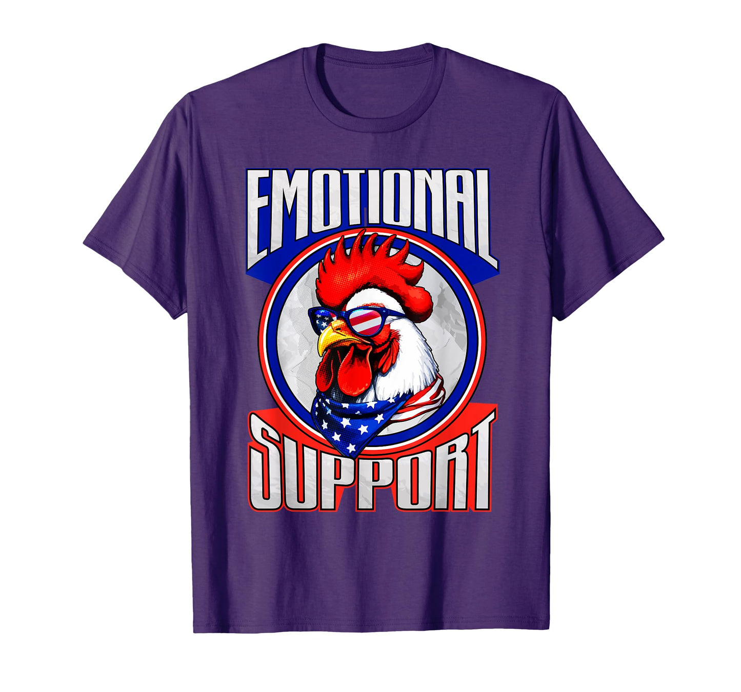Emotional Support Chicken Lover Gift Funny Rooster T-Shirt