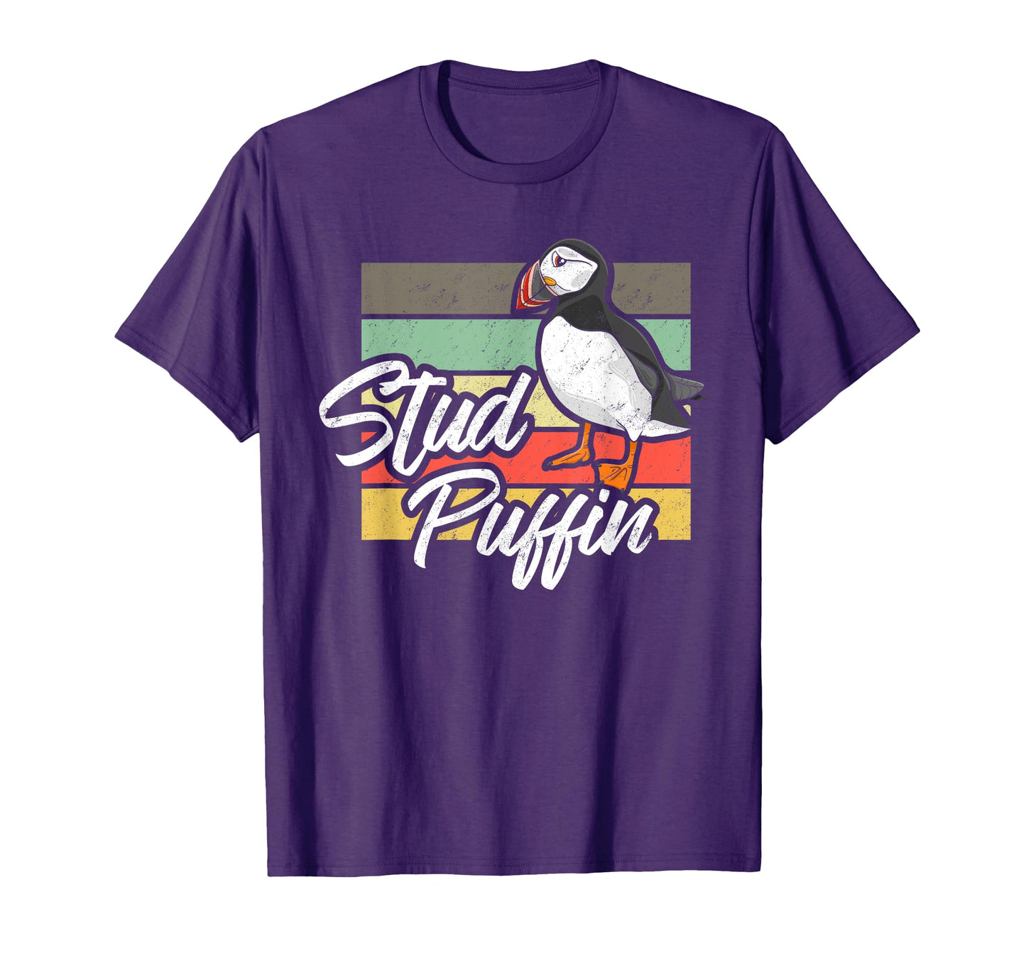 Stud Puffin - Funny Bird Seabird Vintage Retro T-Shirt