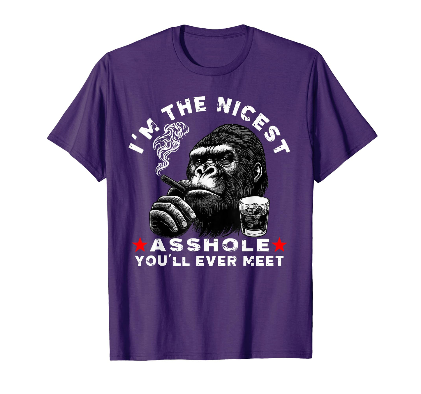 I'm The Nicest Asshole You'll Ever Meet Monkey T-Shirt
