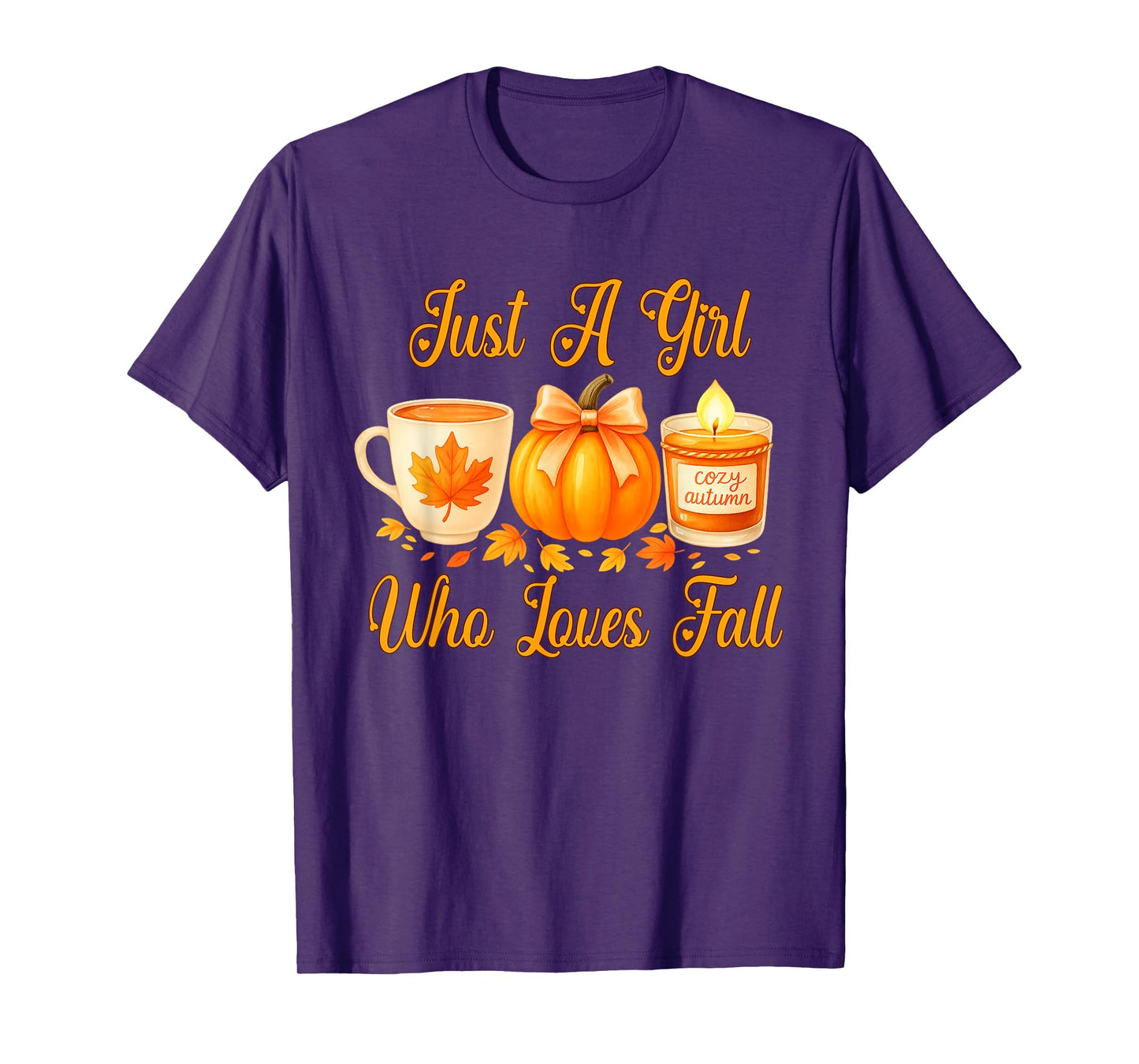 Just A Girl Who Loves Fall Pumpkin Cozy Autumn T-Shirt
