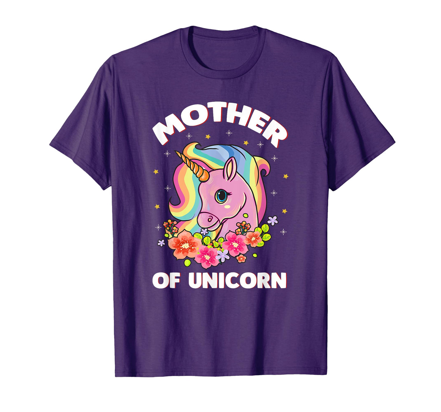 Mom Mother of Unicorn Daughter Son T Shirt Magical