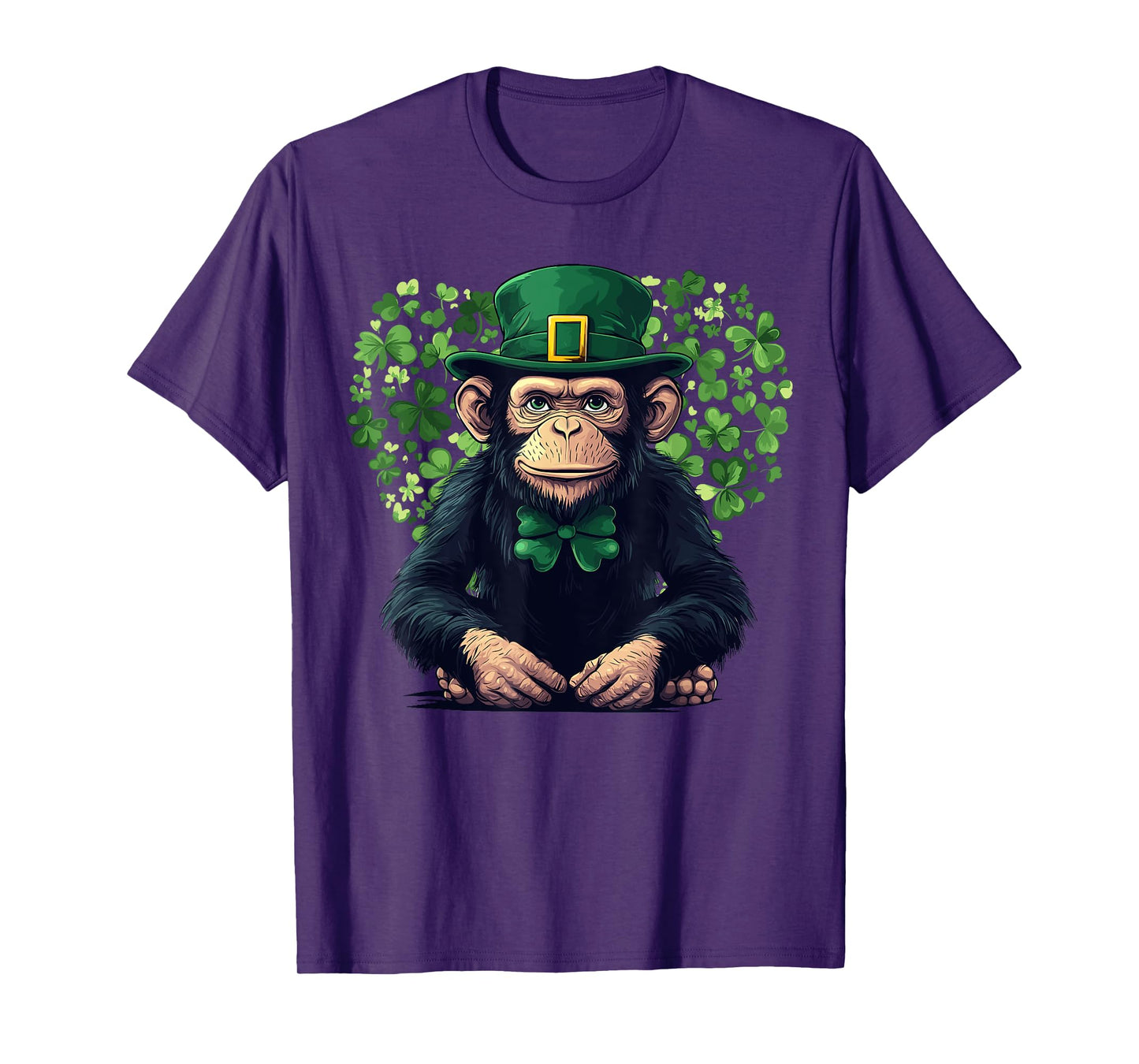 Funny St. Patricks Day Monkey Lucky Shamrock Irish Wildlife T-Shirt