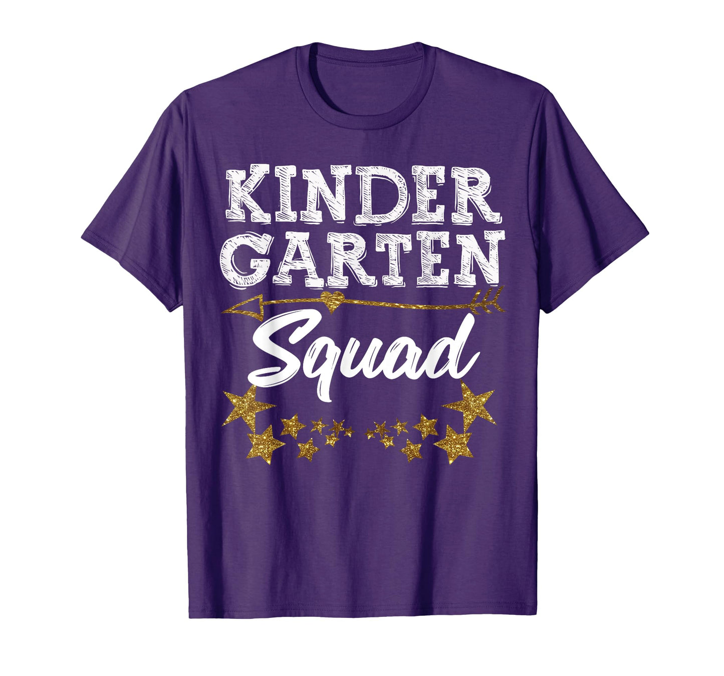 Kindergarten Squad Gold Star Fun Kids Back To School Tee T-Shirt