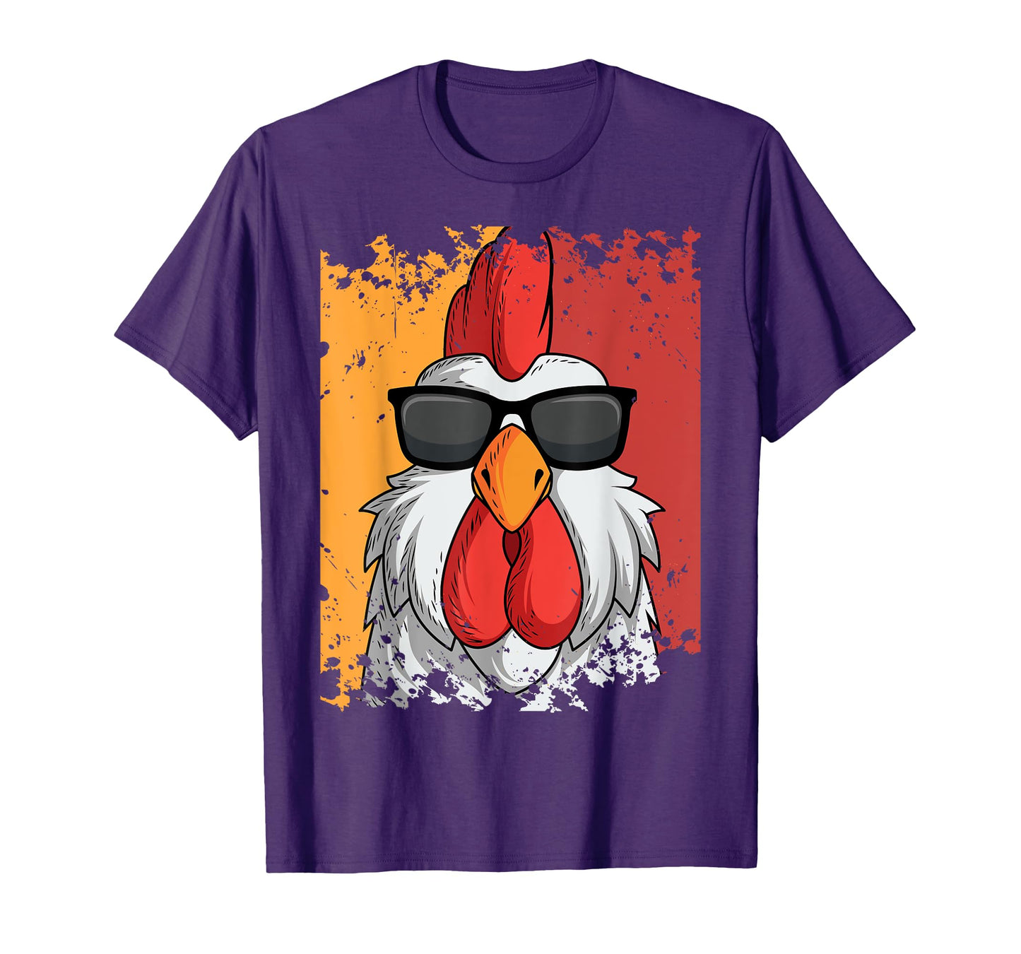 Rooster Retro Vintage Sunglasses Chicken Farm Poultry Lover T-Shirt